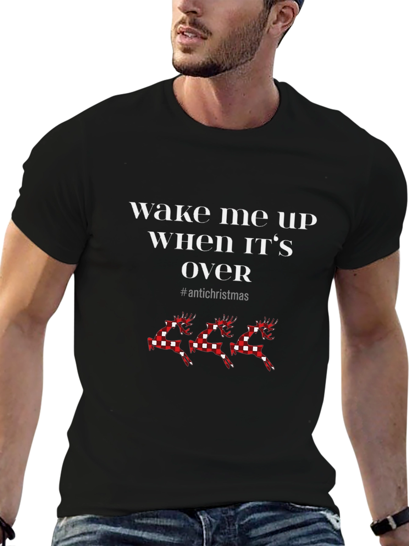 Antichristmas Reindeer Graphic Tee