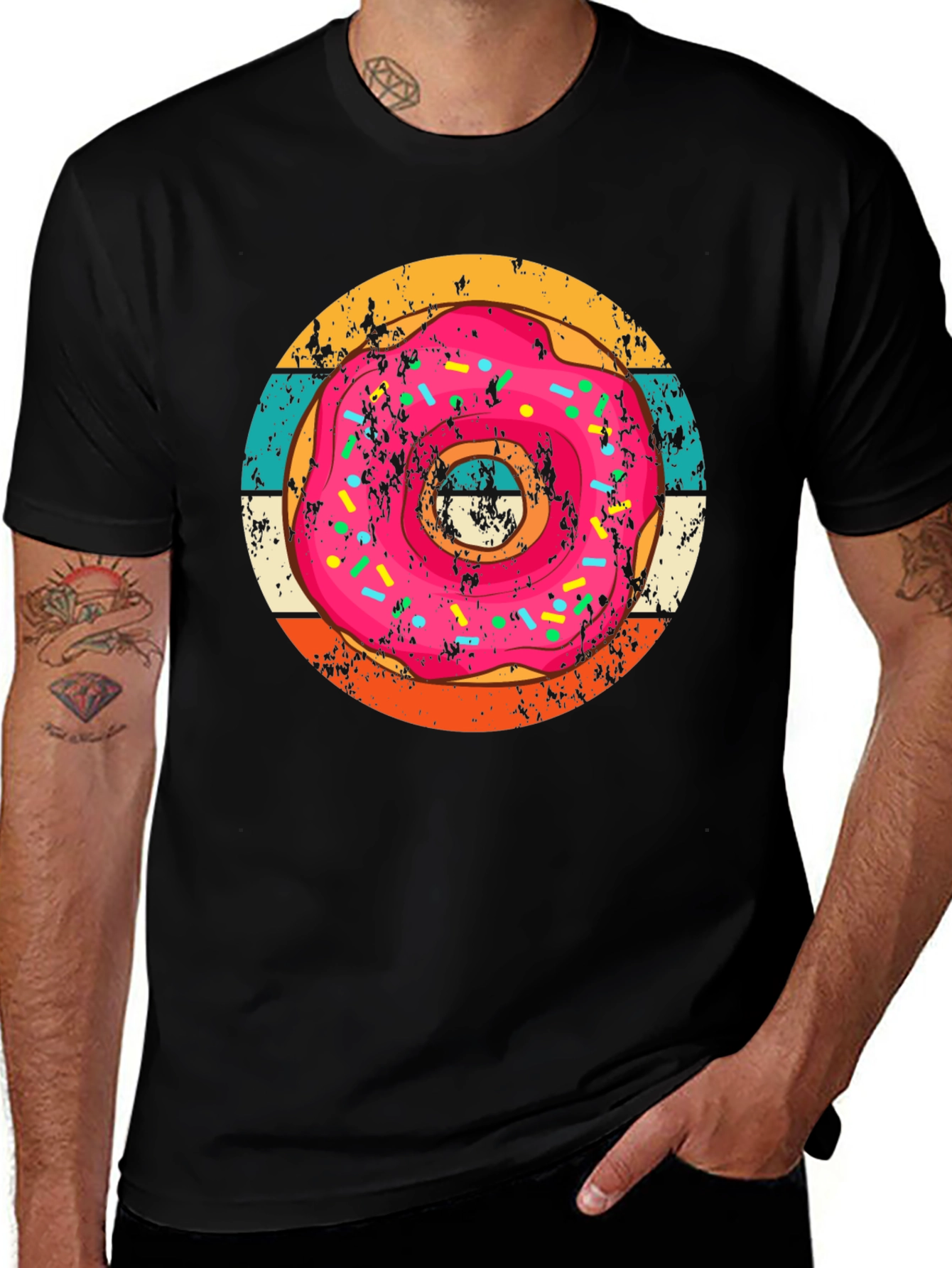 Retro Donut T-Shirt - Sweet Treat Graphic Tee