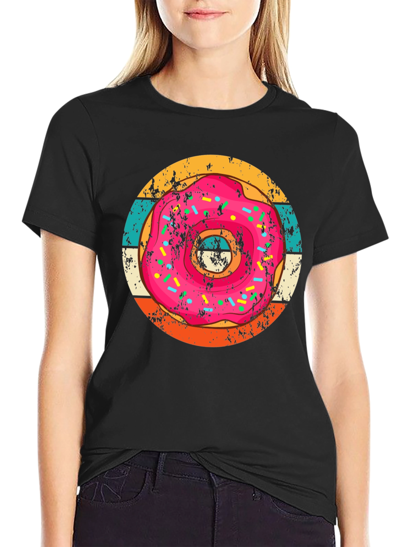 Retro Donut T-Shirt - Sweet Treat Graphic Tee