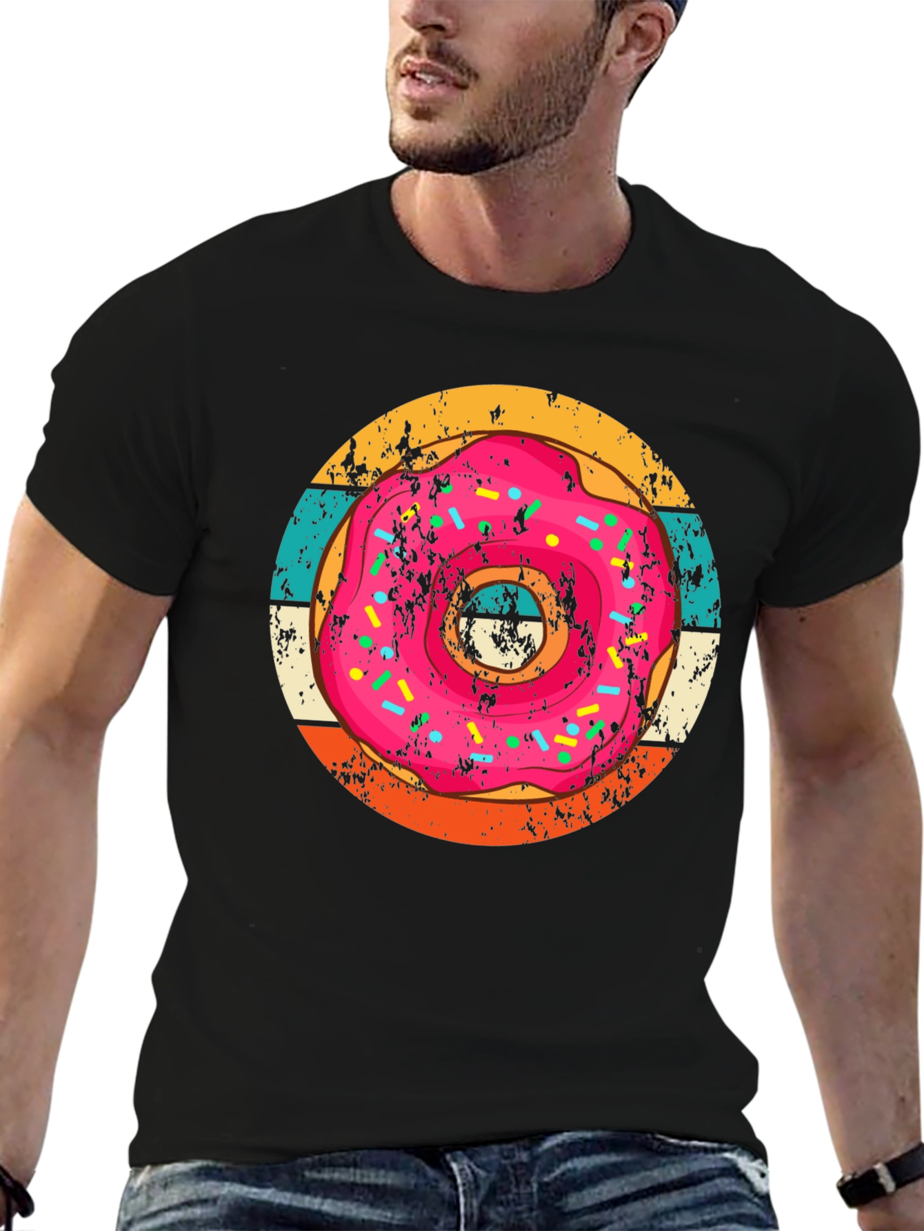 Retro Donut T-Shirt - Sweet Treat Graphic Tee