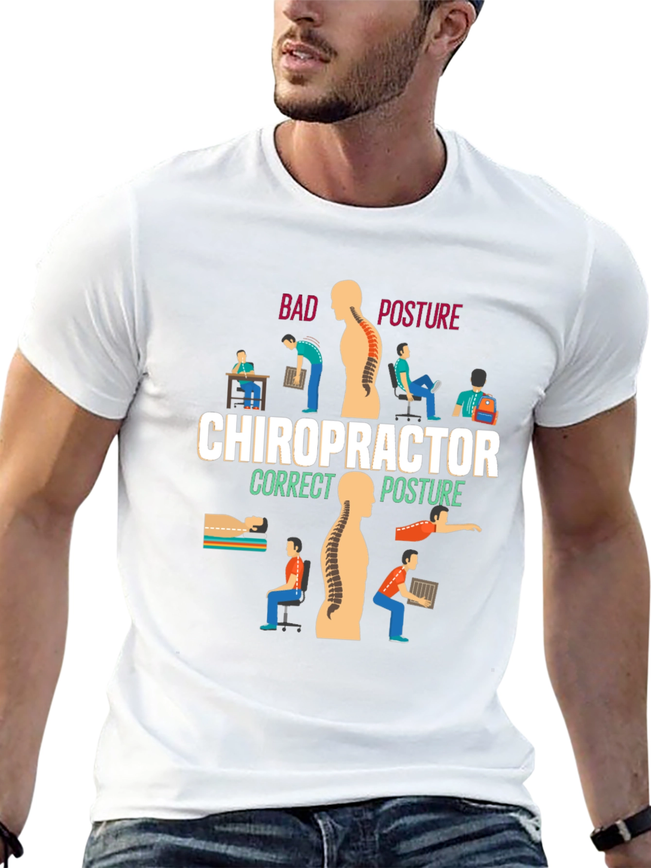 Chiropractor Posture Graphic T-Shirt