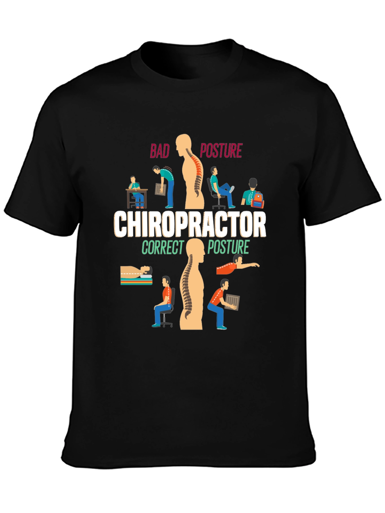 Chiropractor Posture Graphic T-Shirt