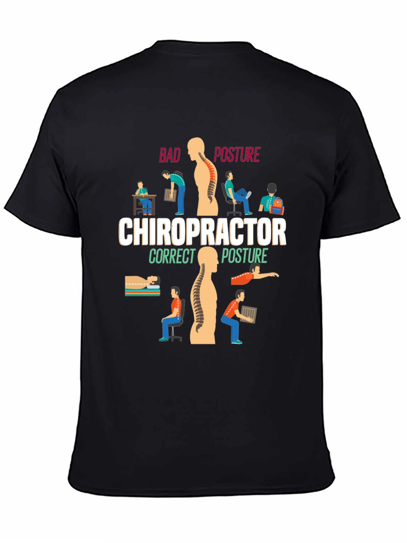Chiropractor Posture Graphic T-Shirt