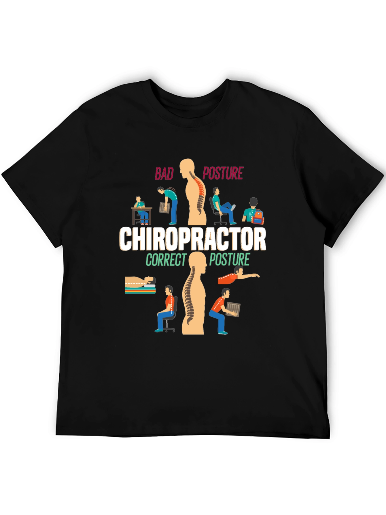 Chiropractor Posture Graphic T-Shirt