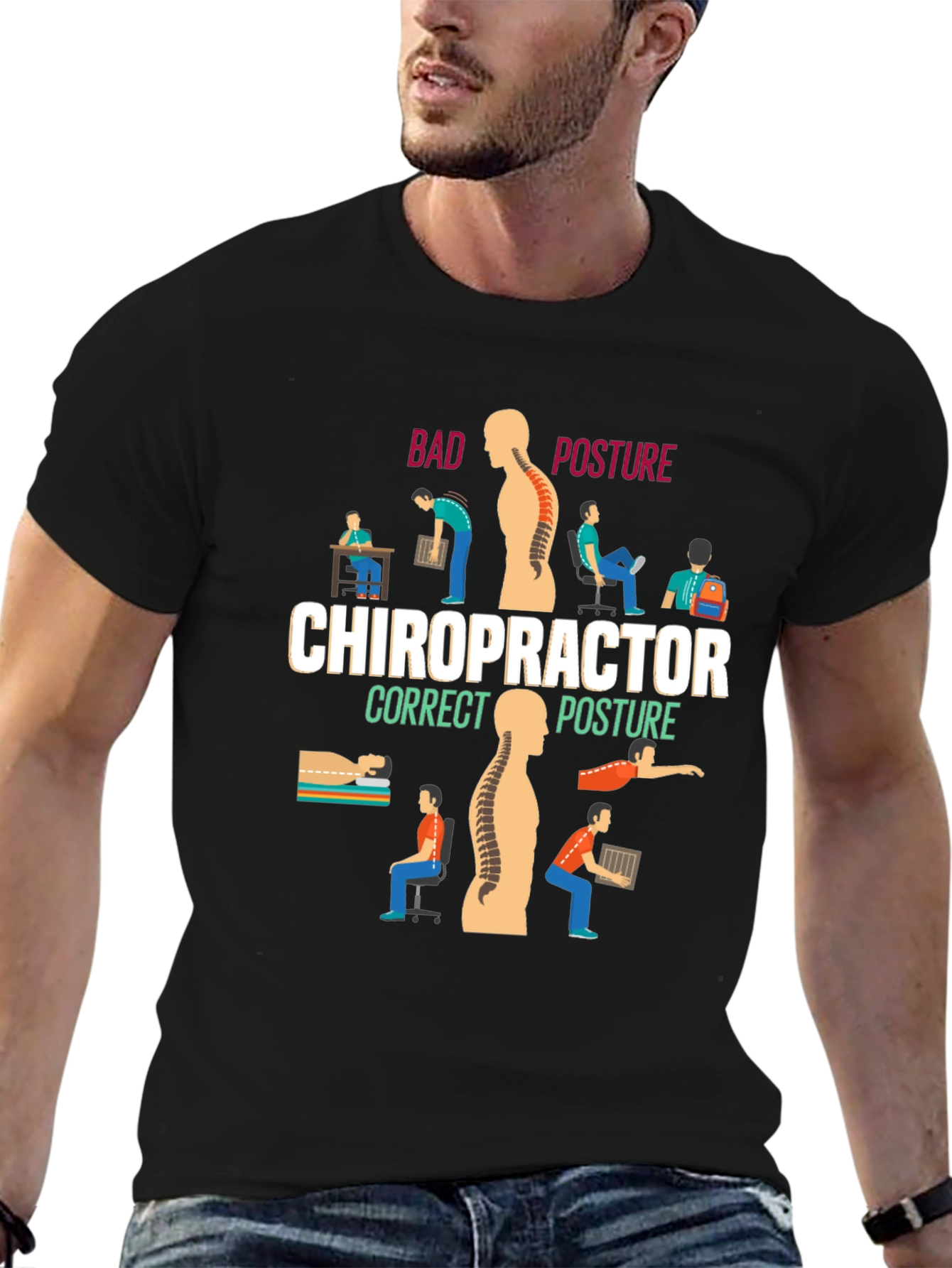 Chiropractor Posture Graphic T-Shirt