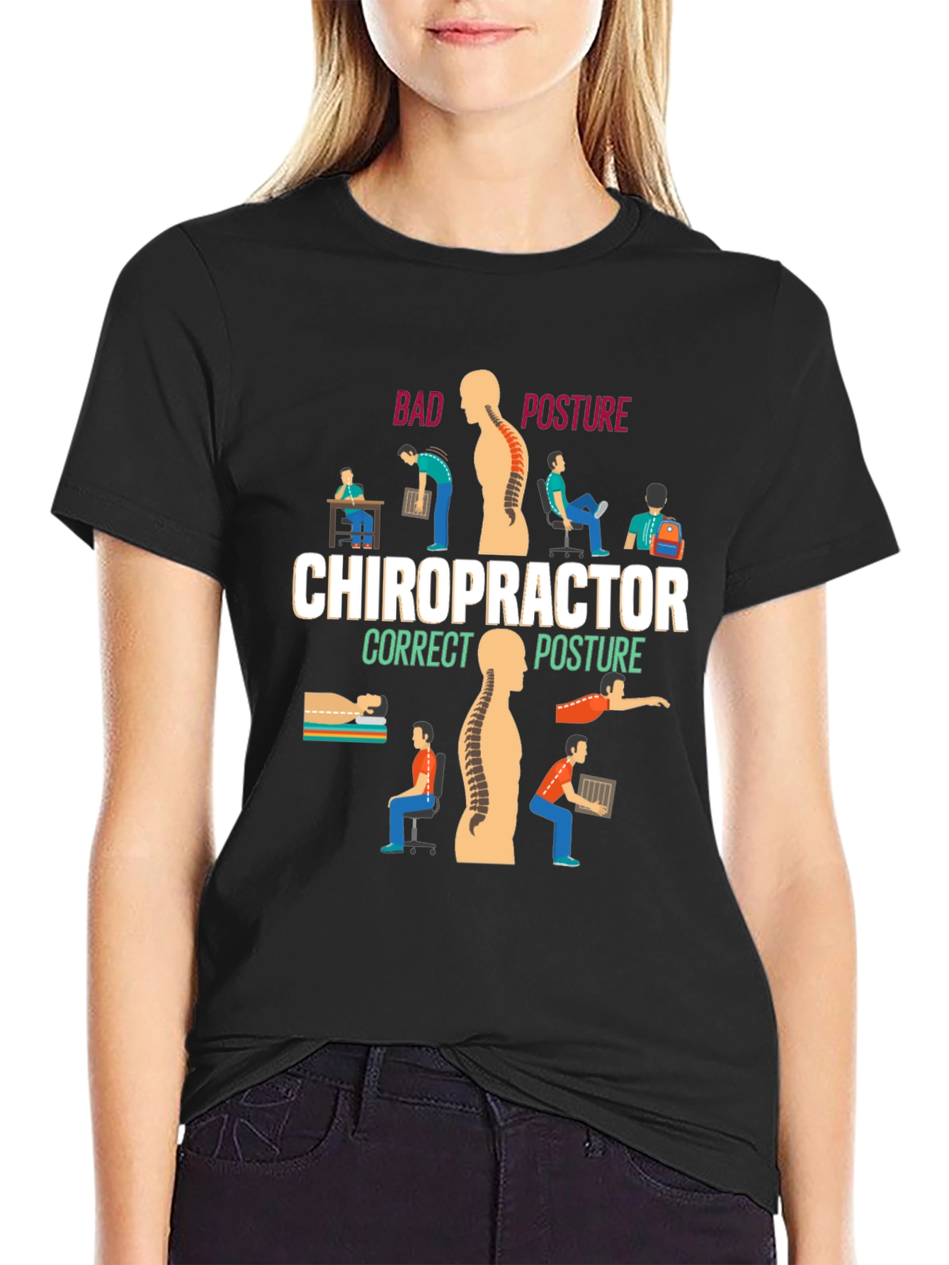 Chiropractor Posture Graphic T-Shirt