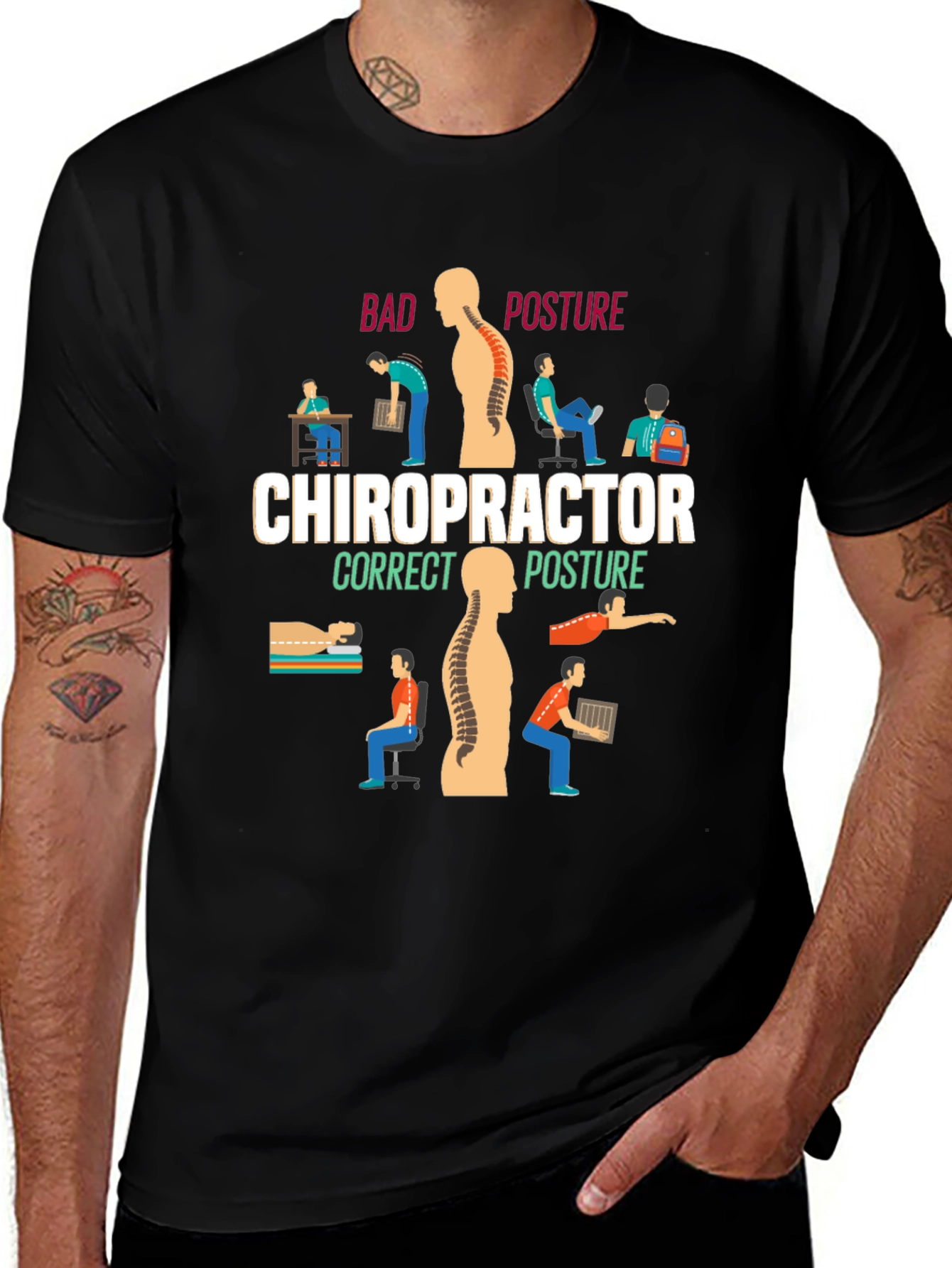 Chiropractor Posture Graphic T-Shirt