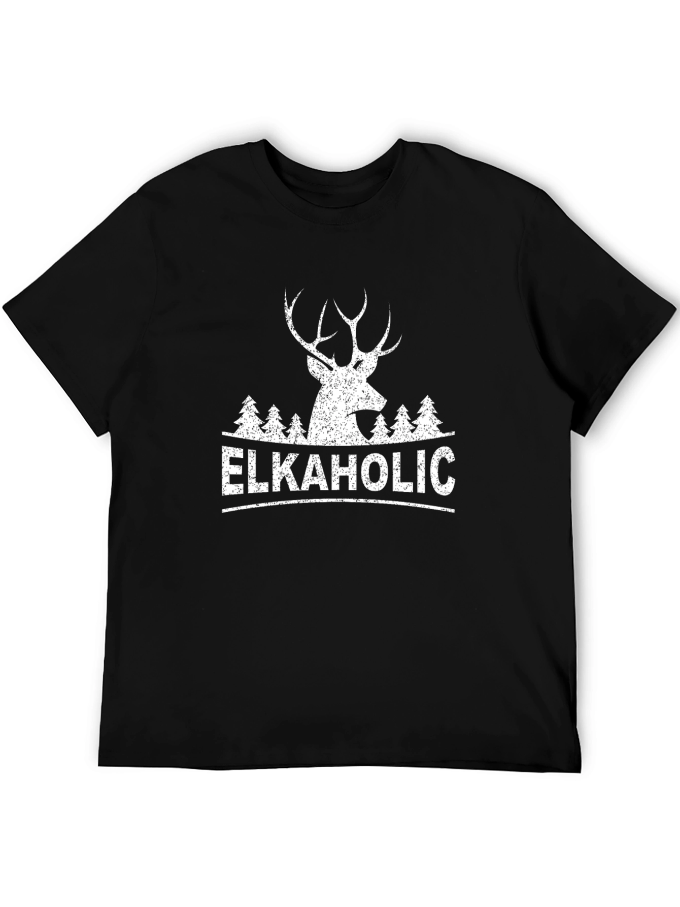 Elkaholic Graphic Tee - Funny Deer Lovers T-Shirt