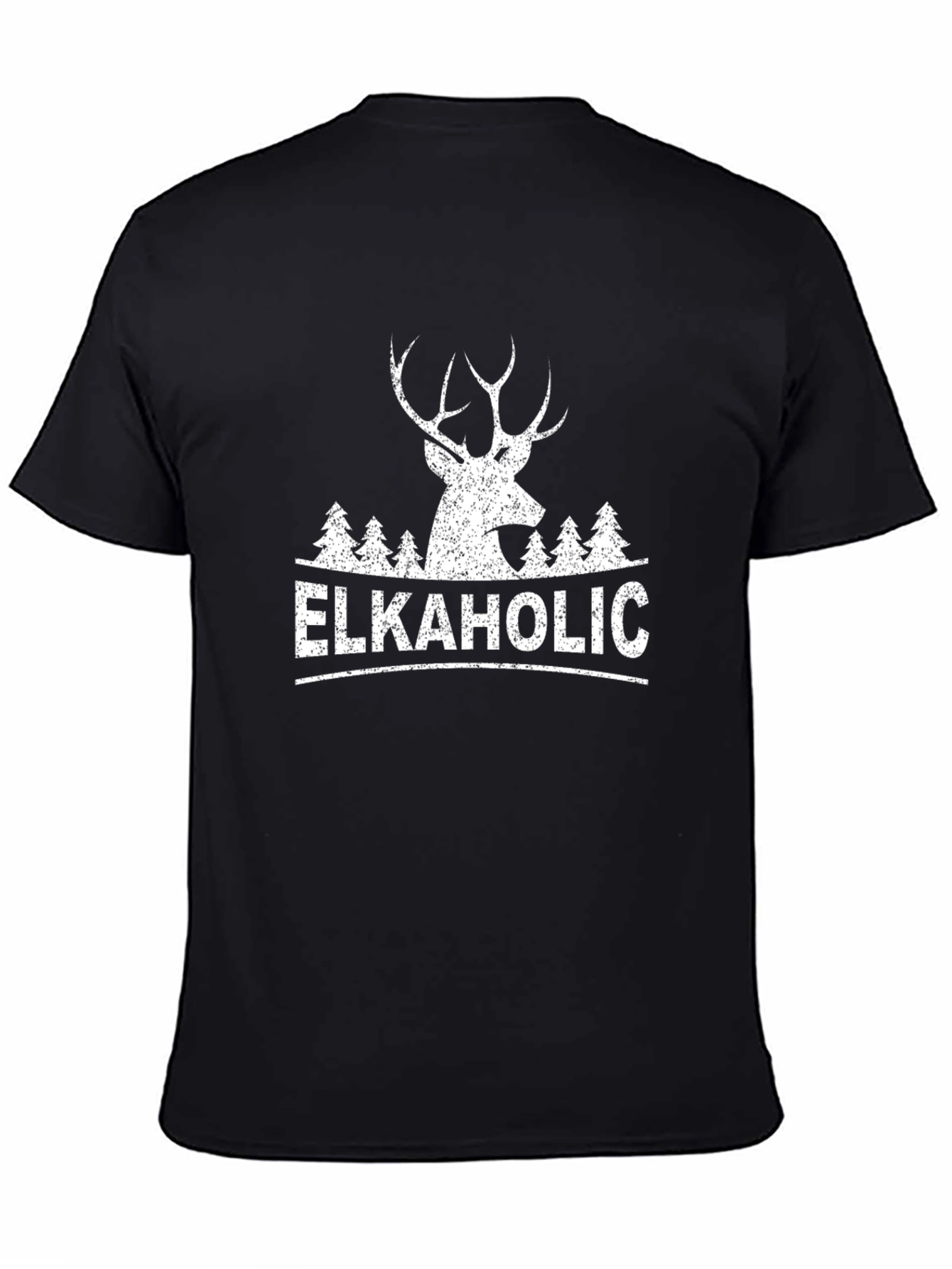 Elkaholic Graphic Tee - Funny Deer Lovers T-Shirt