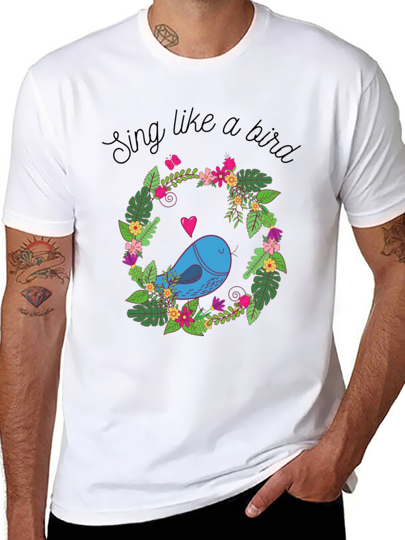 Sing Like a Bird Floral Tee