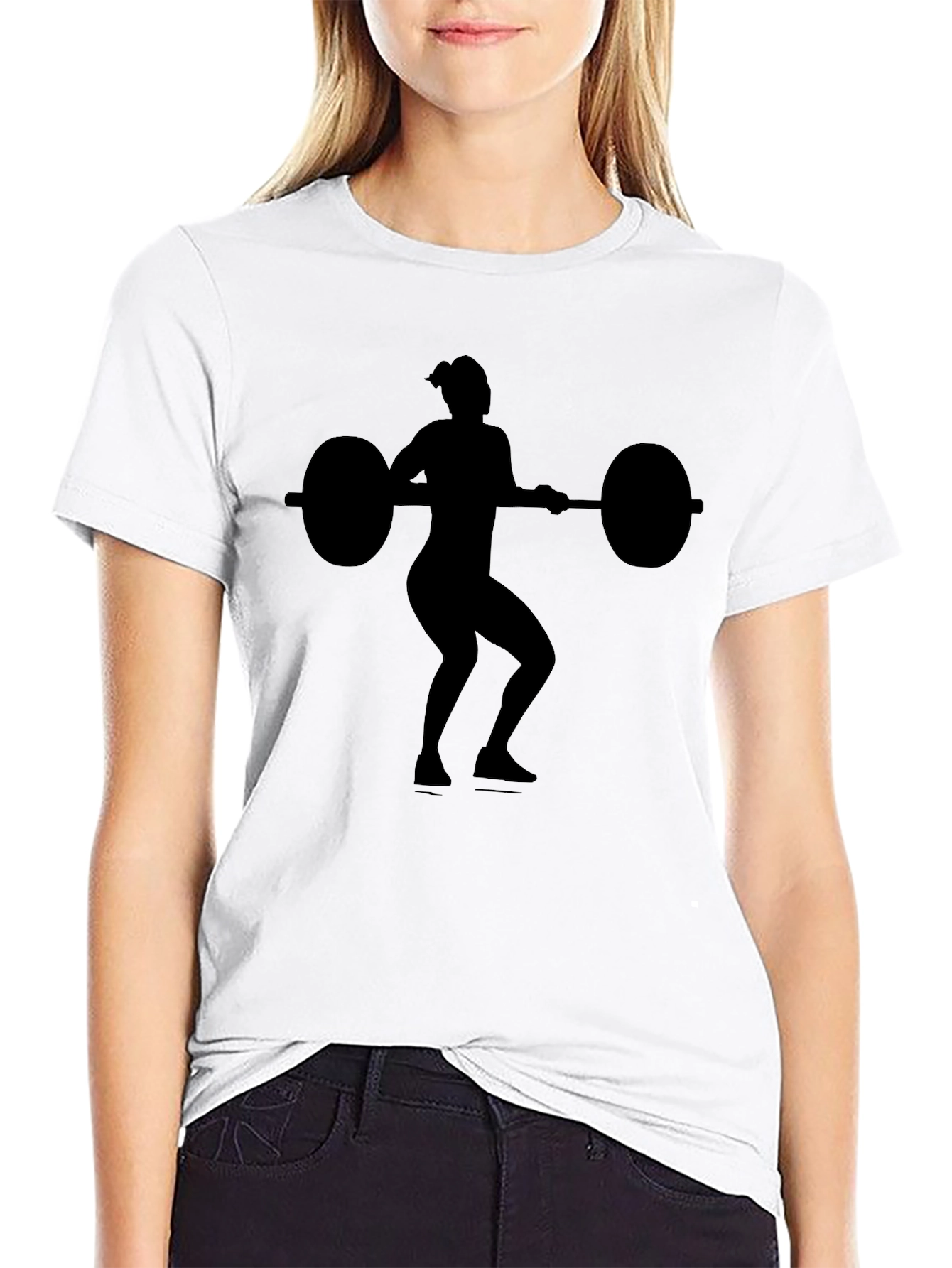 Weightlifting Silhouette Graphic T-Shirt