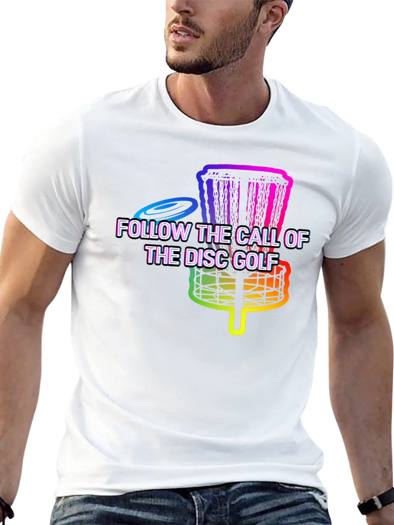 Rainbow Disc Golf T-Shirt - Follow the Call