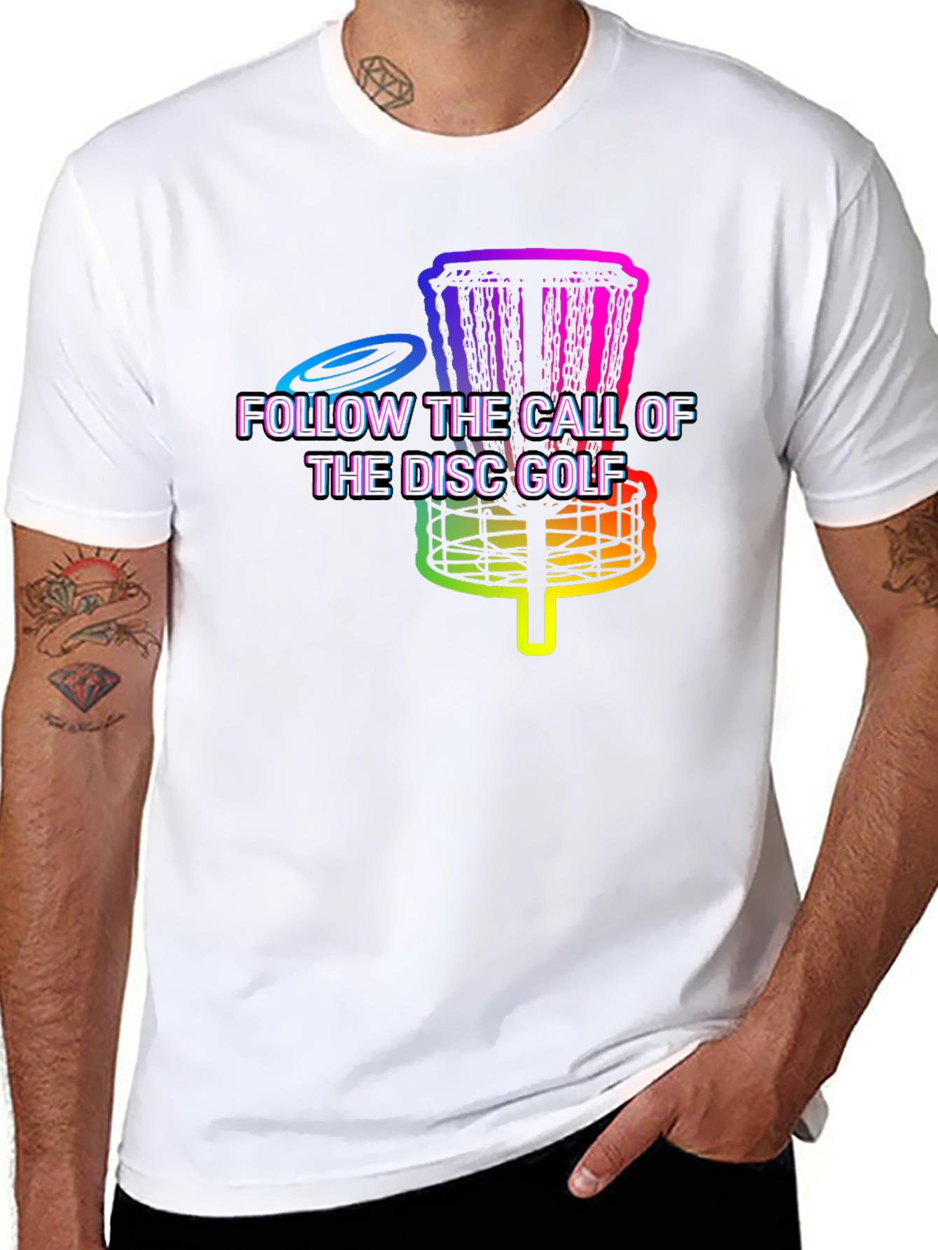 Rainbow Disc Golf T-Shirt - Follow the Call