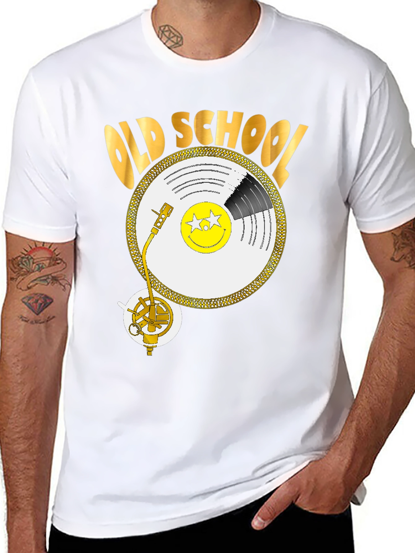 Old School Vinyl Record Graphic T-Shirt