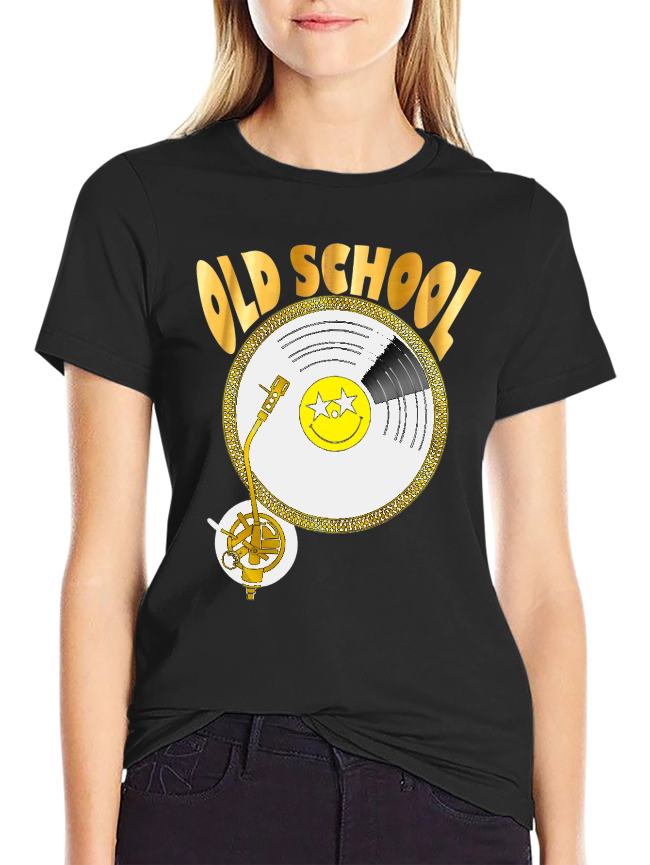 Old School Vinyl Record Graphic T-Shirt