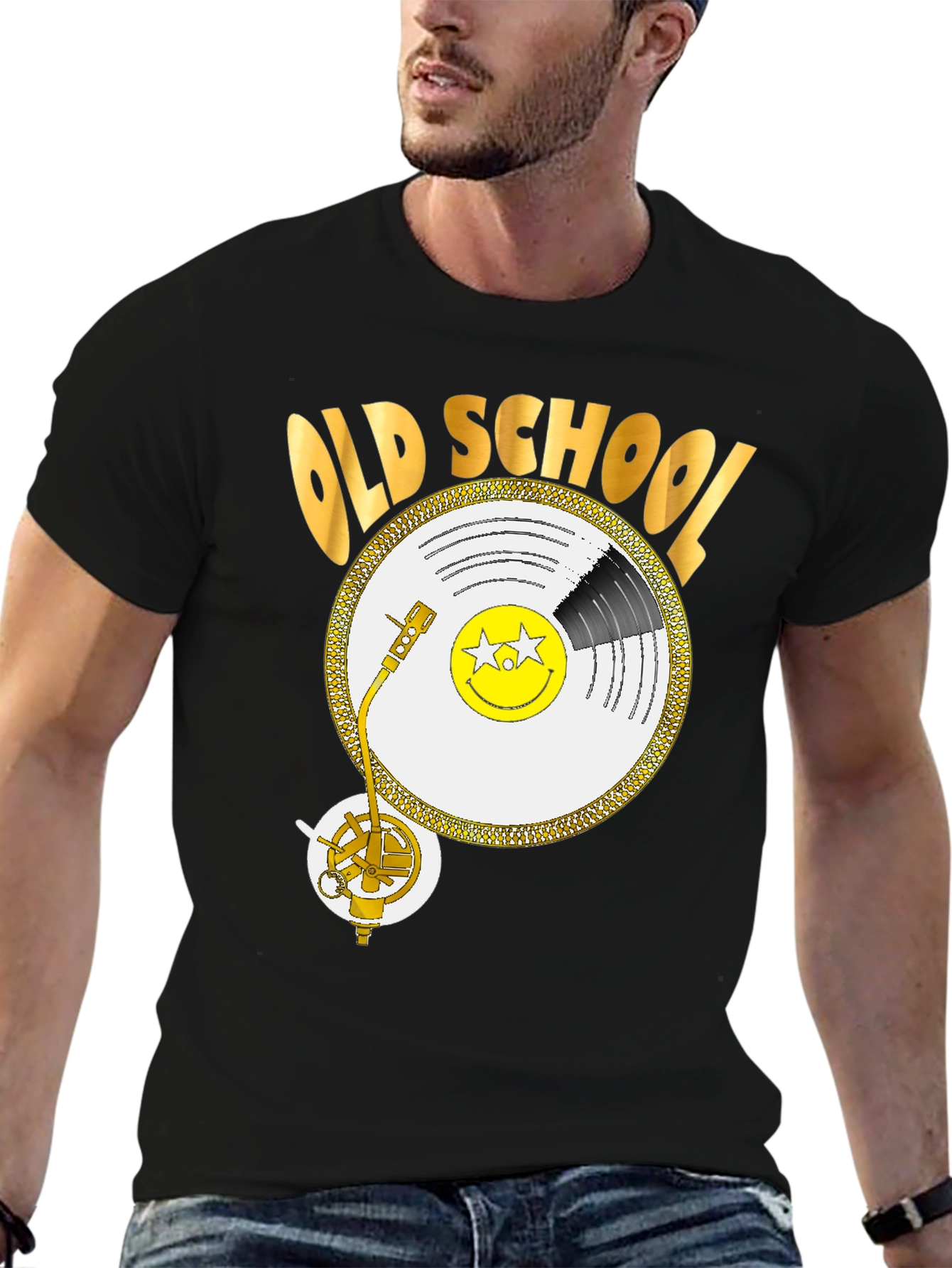 Old School Vinyl Record Graphic T-Shirt