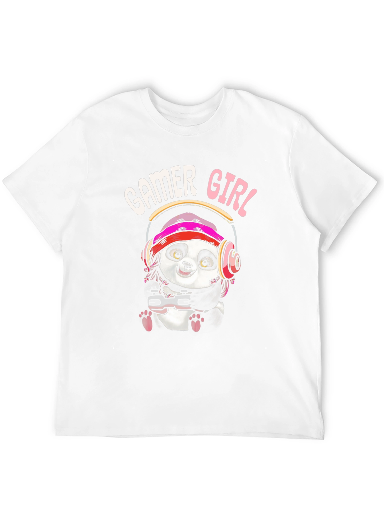 Gamer Girl Panda Graphic Tee - Cool Gaming Shirt