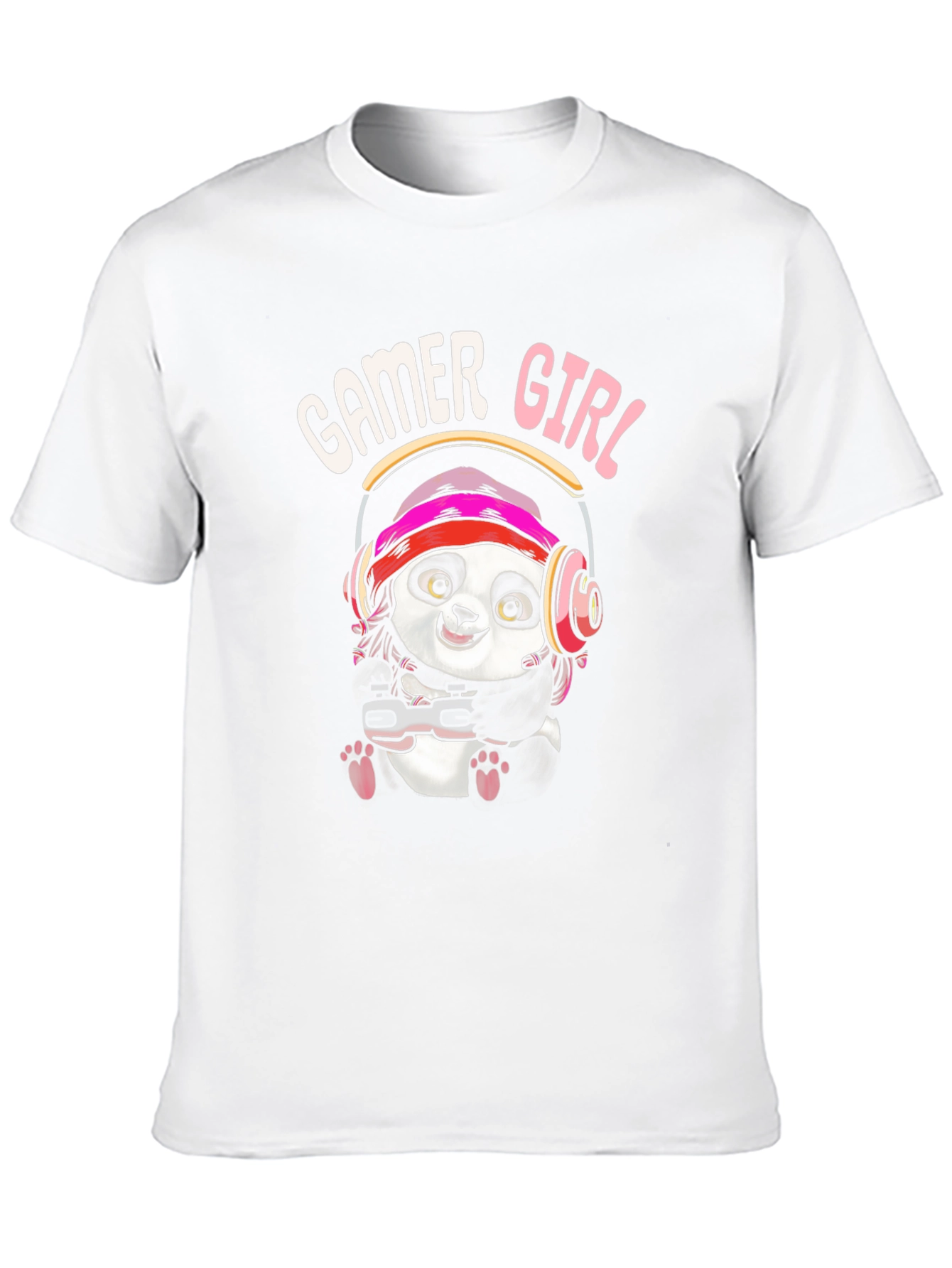 Gamer Girl Panda Graphic Tee - Cool Gaming Shirt