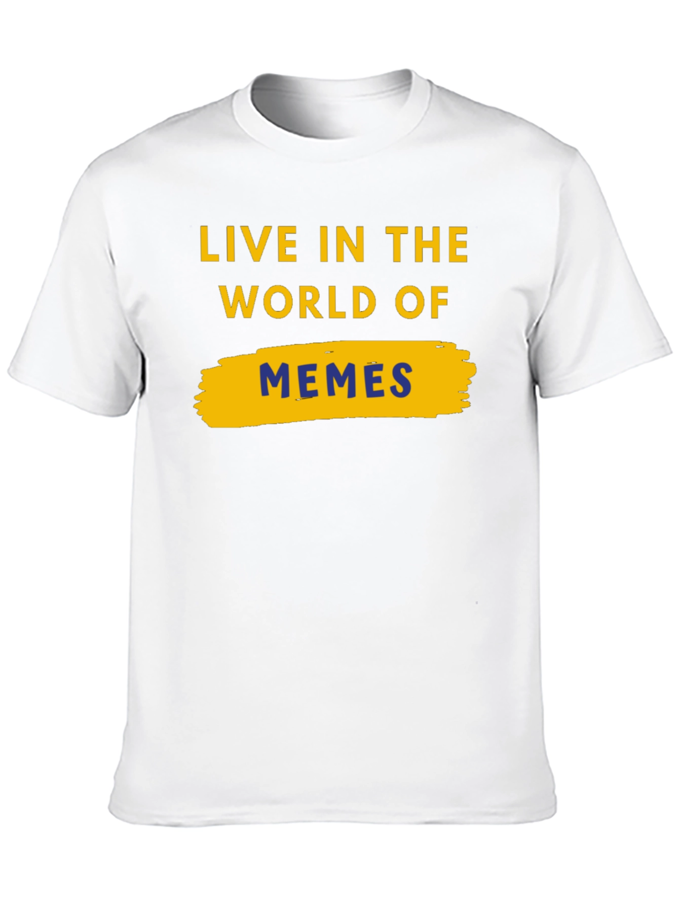 Live In The World Of Memes Black T-Shirt
