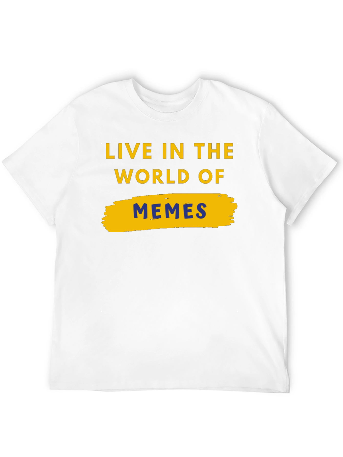 Live In The World Of Memes Black T-Shirt