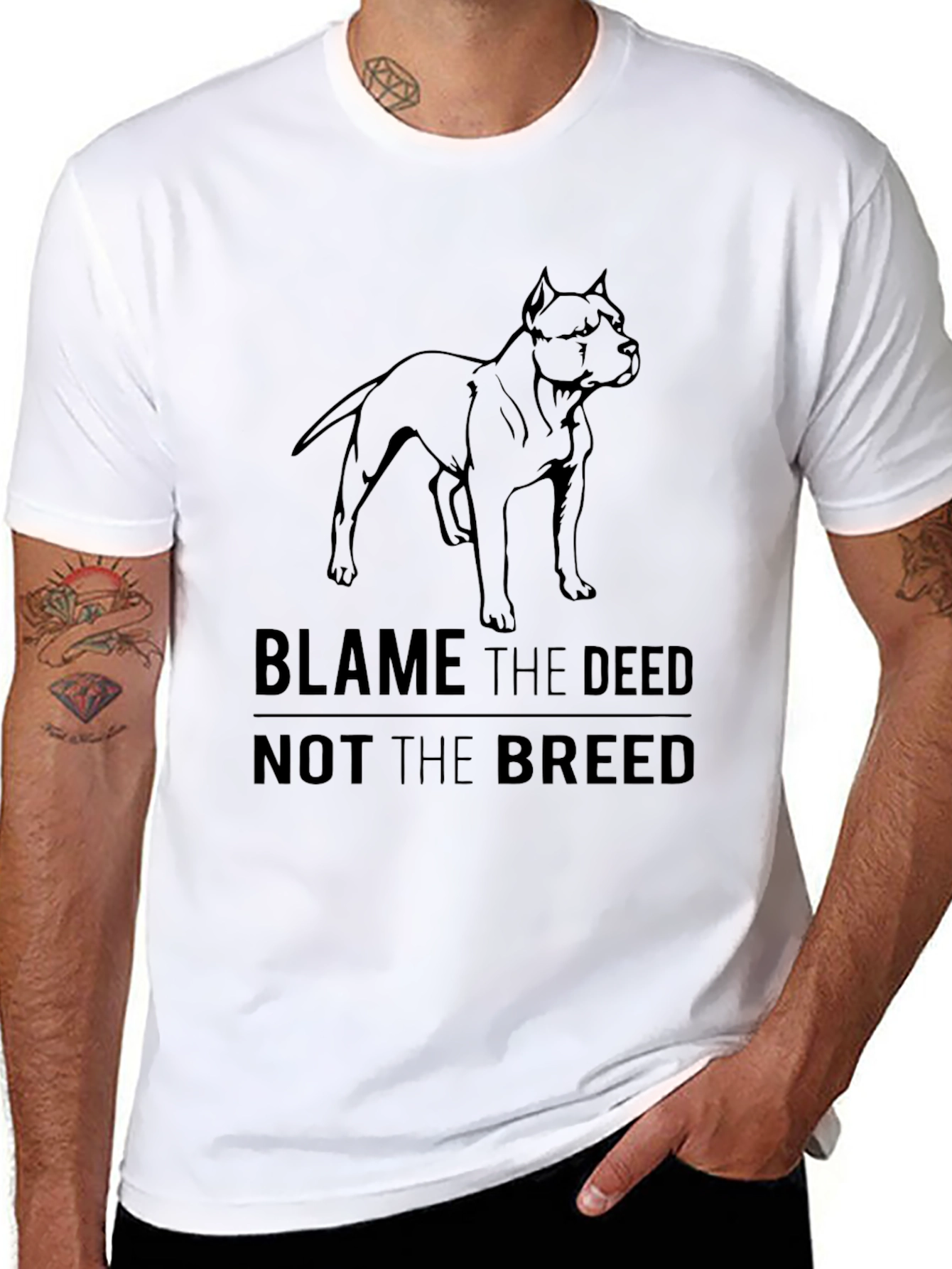 Blame the Deed Not the Breed - Graphic Tee