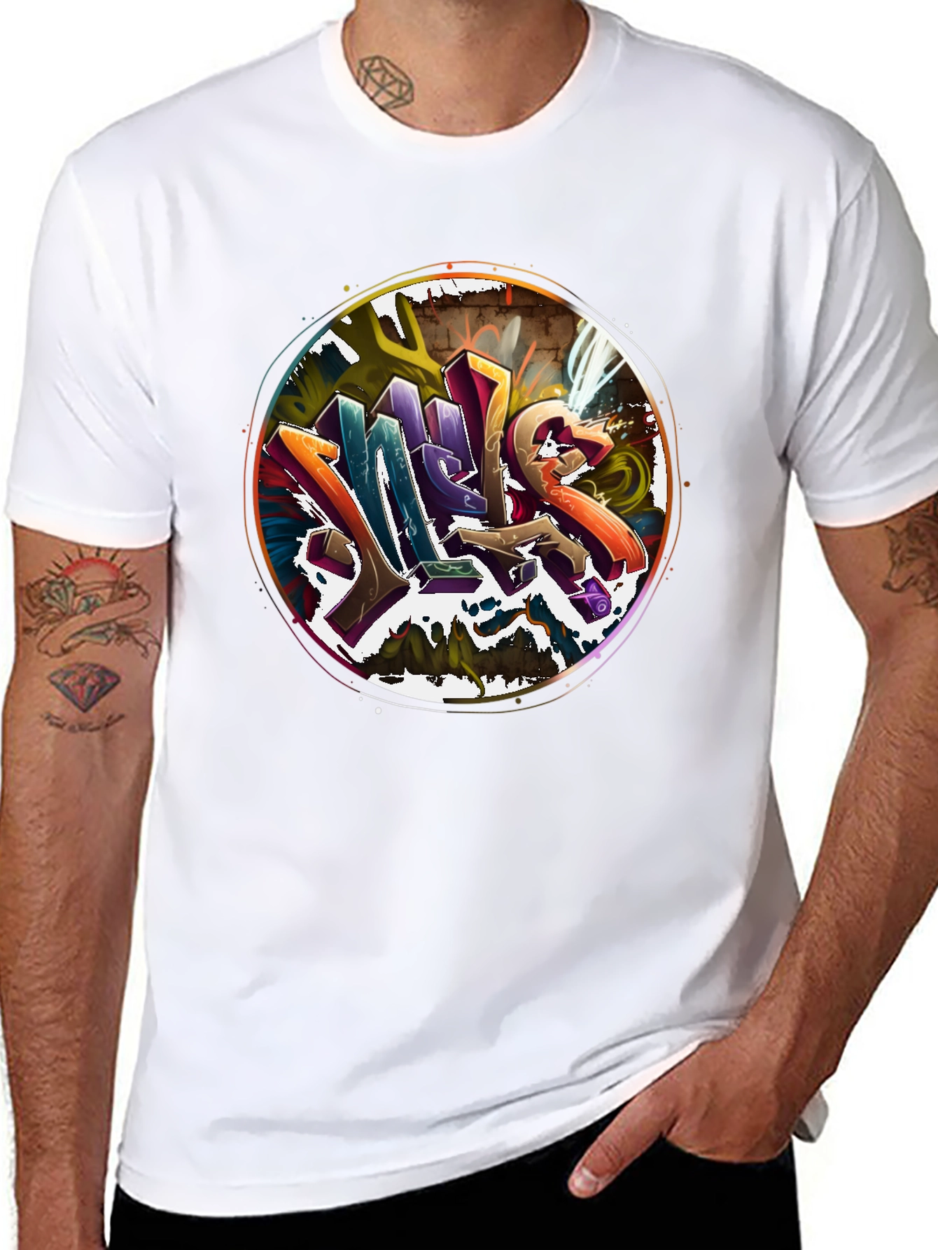 Graffiti Art Crew Neck T-Shirt - Urban Style