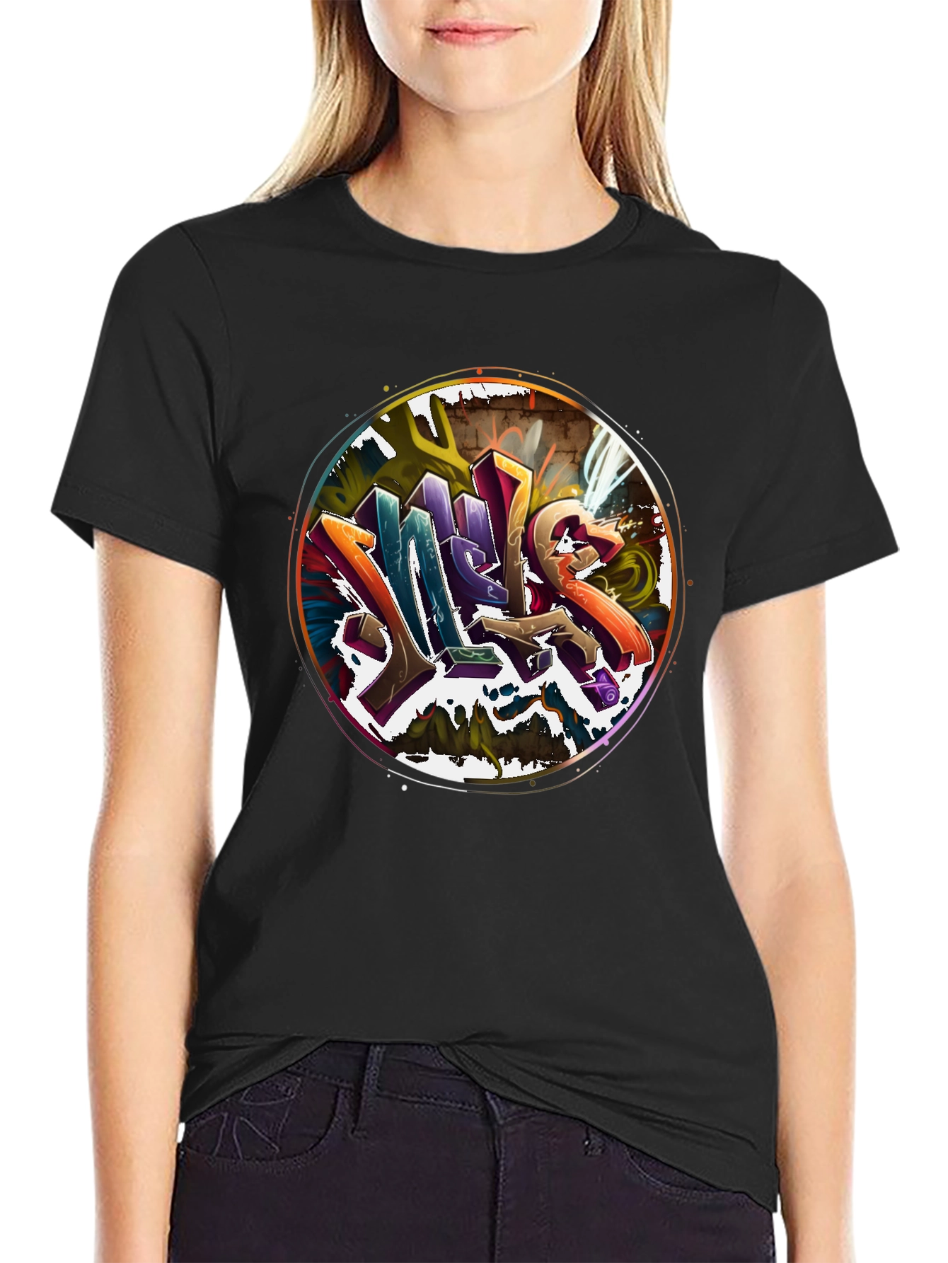 Graffiti Art Crew Neck T-Shirt - Urban Style