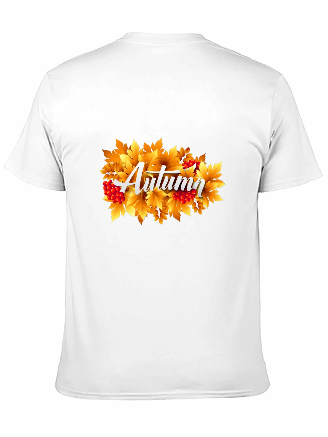 Autumn Leaves Graphic Tee - Black Cotton
