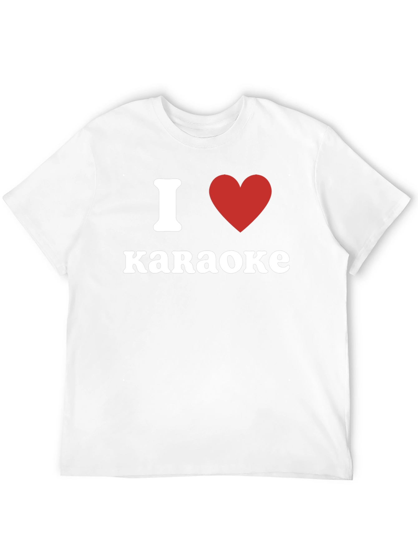 I Love Karaoke T-Shirt - Red Heart Design