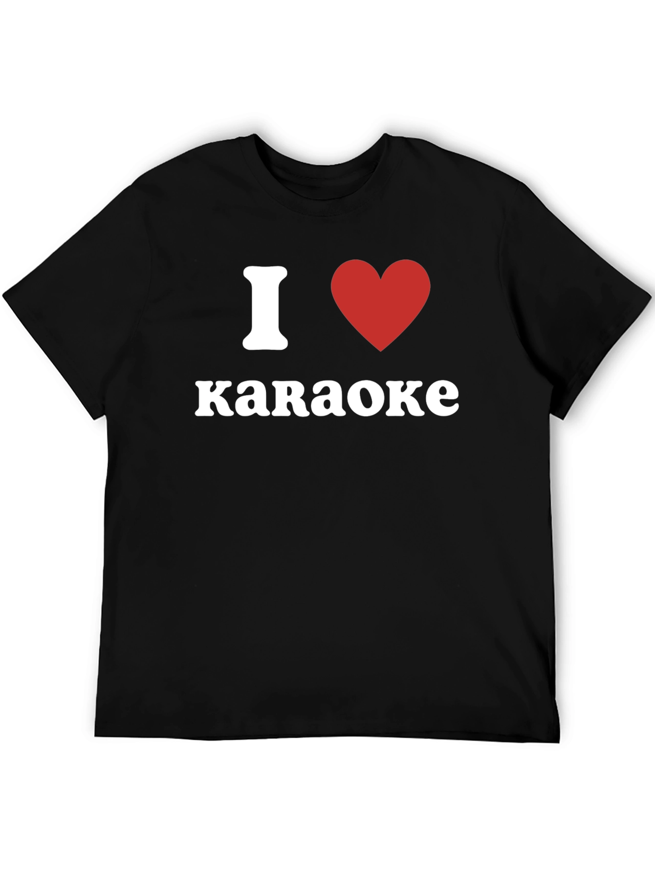 I Love Karaoke T-Shirt - Red Heart Design