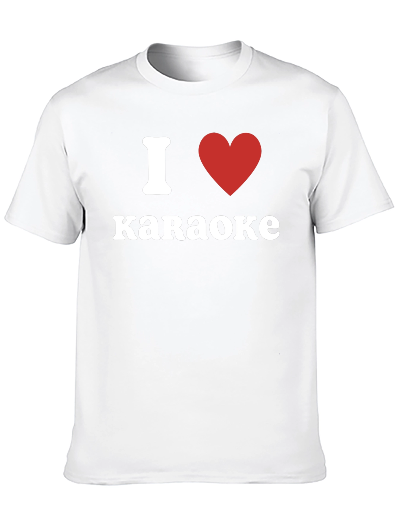 I Love Karaoke T-Shirt - Red Heart Design