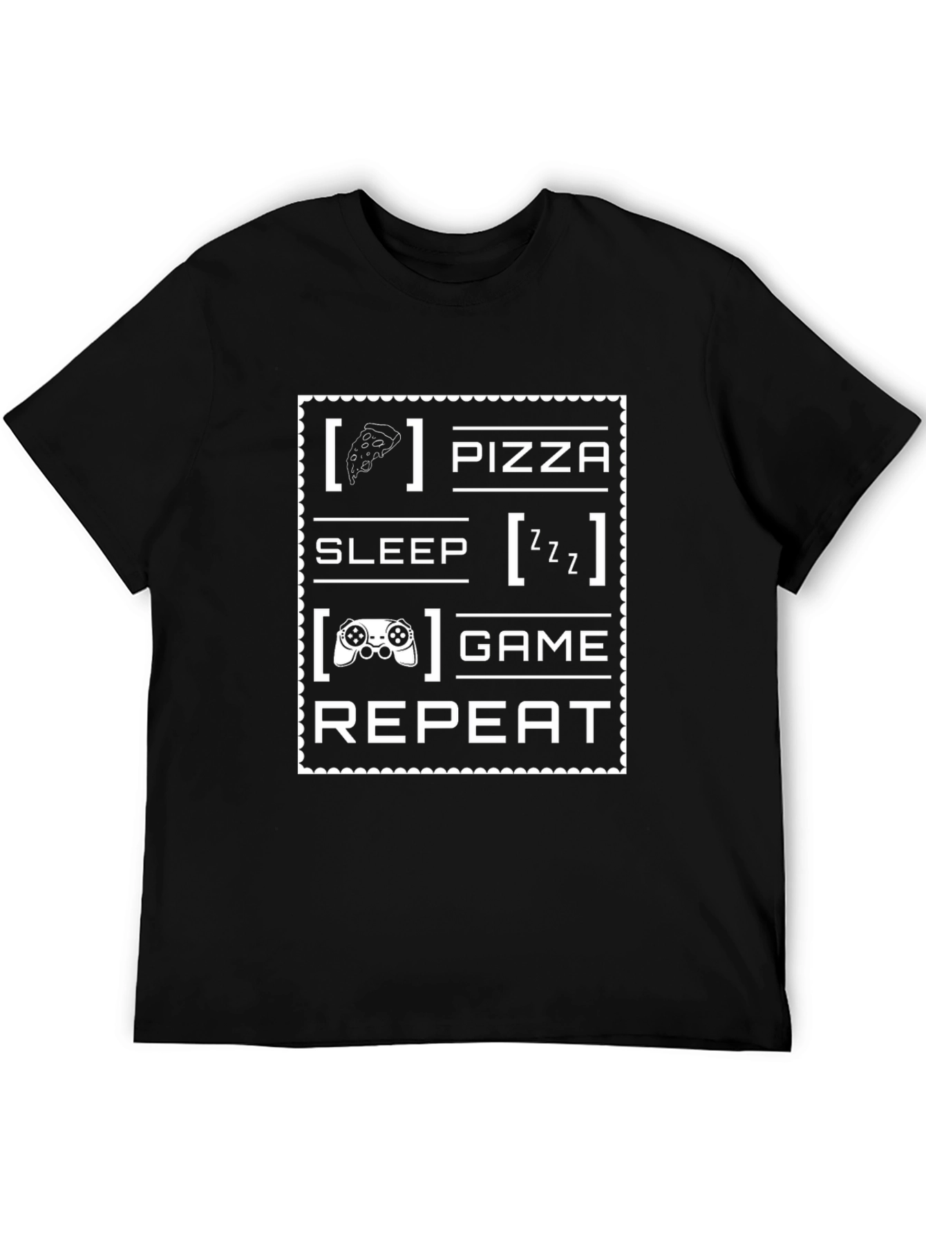 Pizza Sleep Game Repeat Graphic T-Shirt