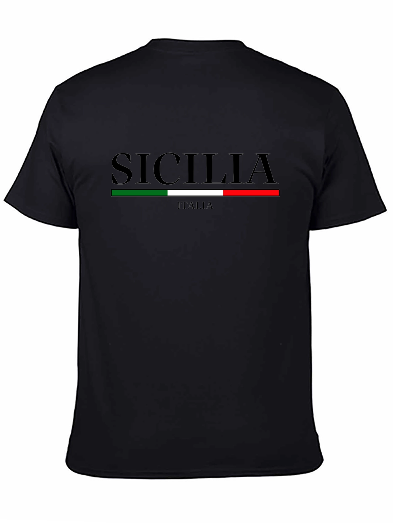 Sicilia Italia Graphic T-Shirt - Black