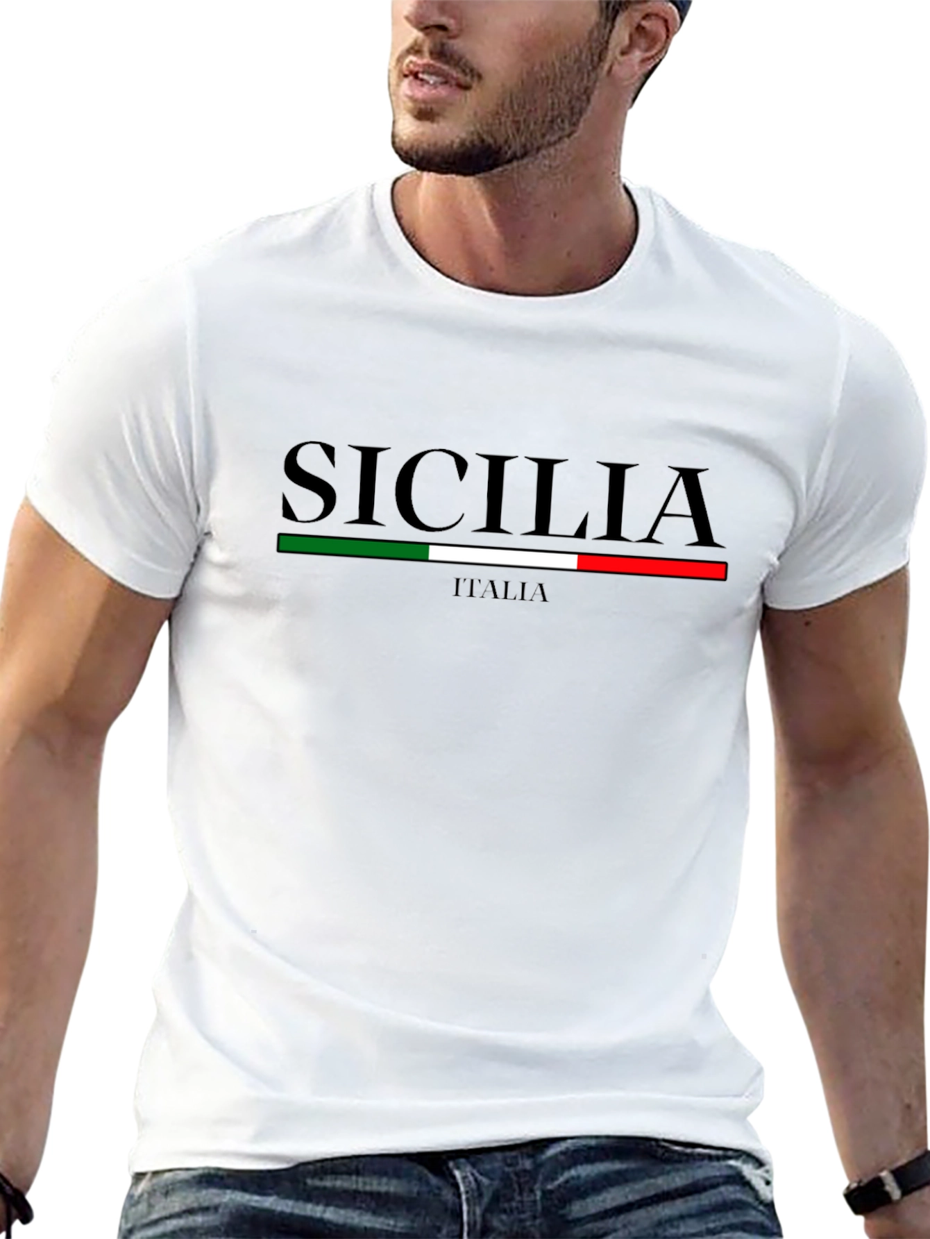 Sicilia Italia Graphic T-Shirt - Black