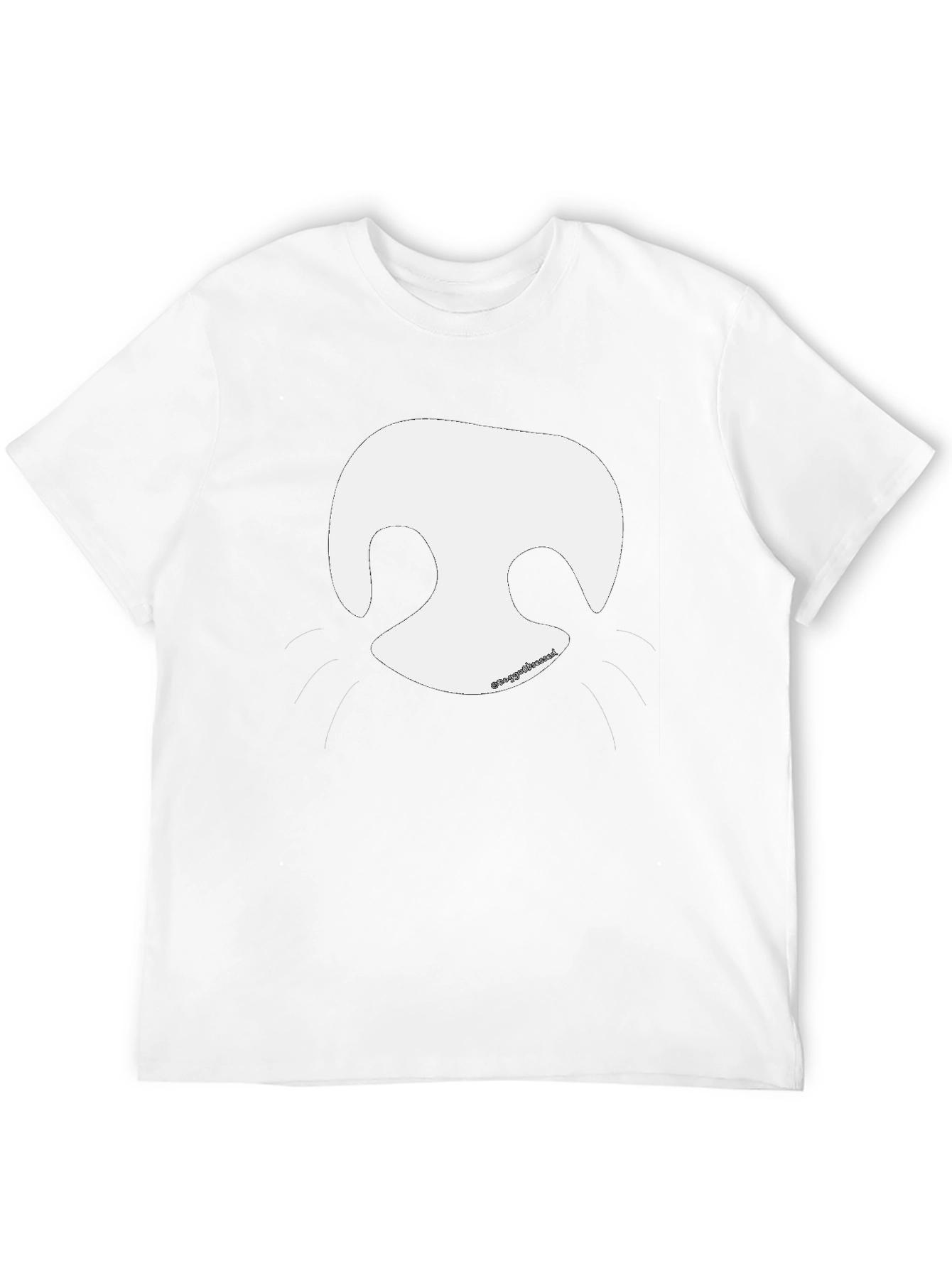 Dog Nose Graphic Tee - Black Casual T-Shirt