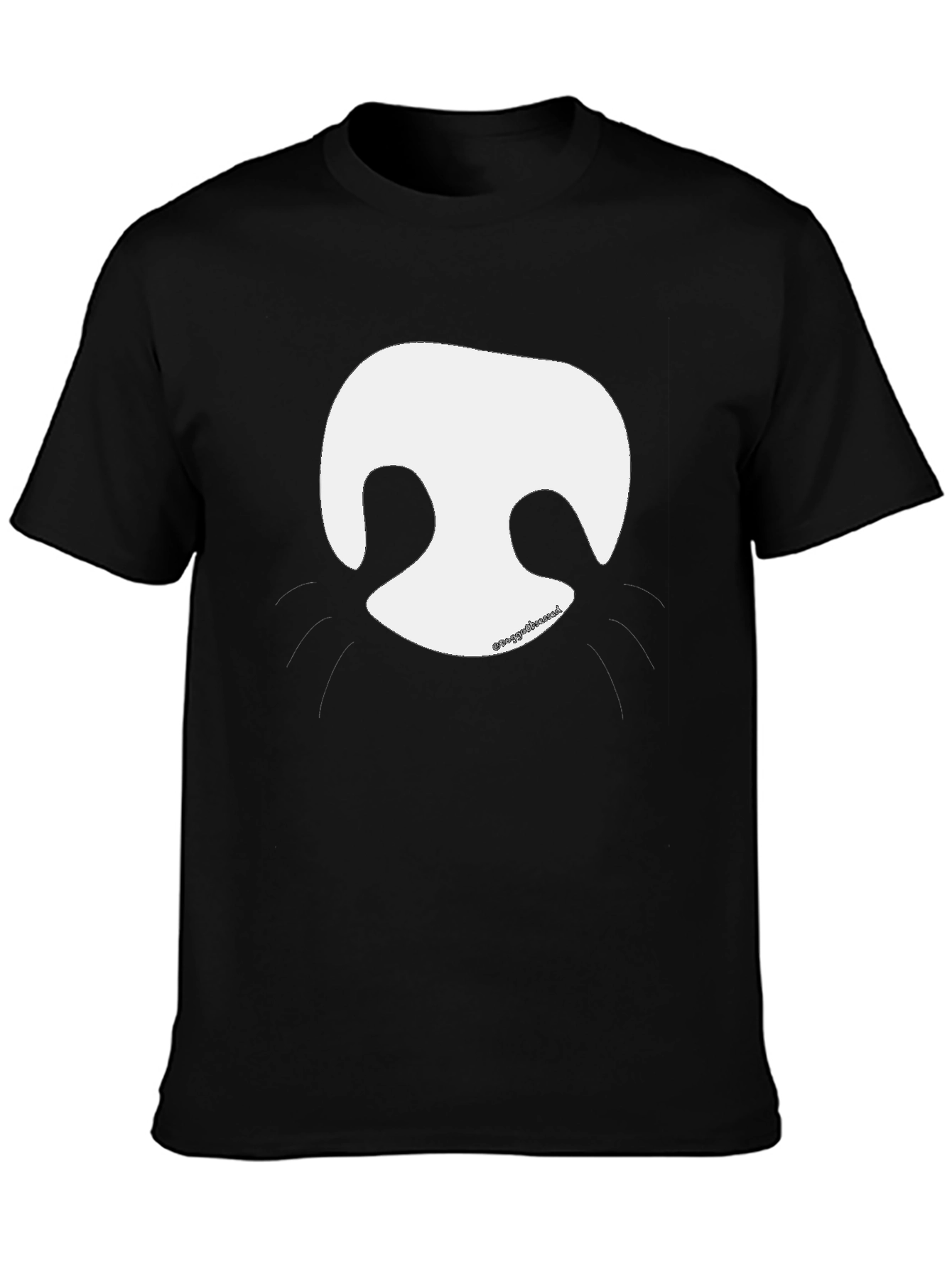 Dog Nose Graphic Tee - Black Casual T-Shirt