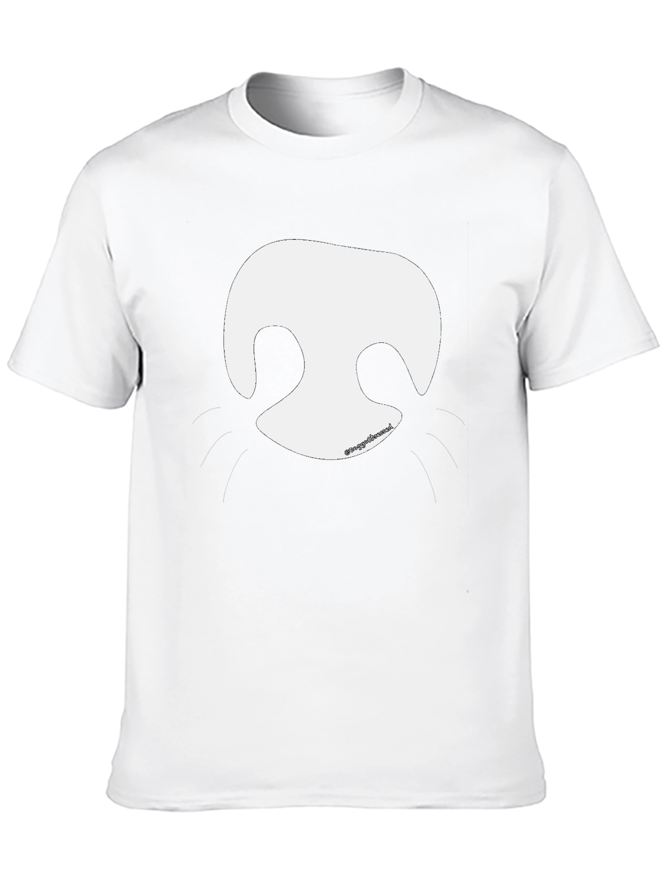 Dog Nose Graphic Tee - Black Casual T-Shirt