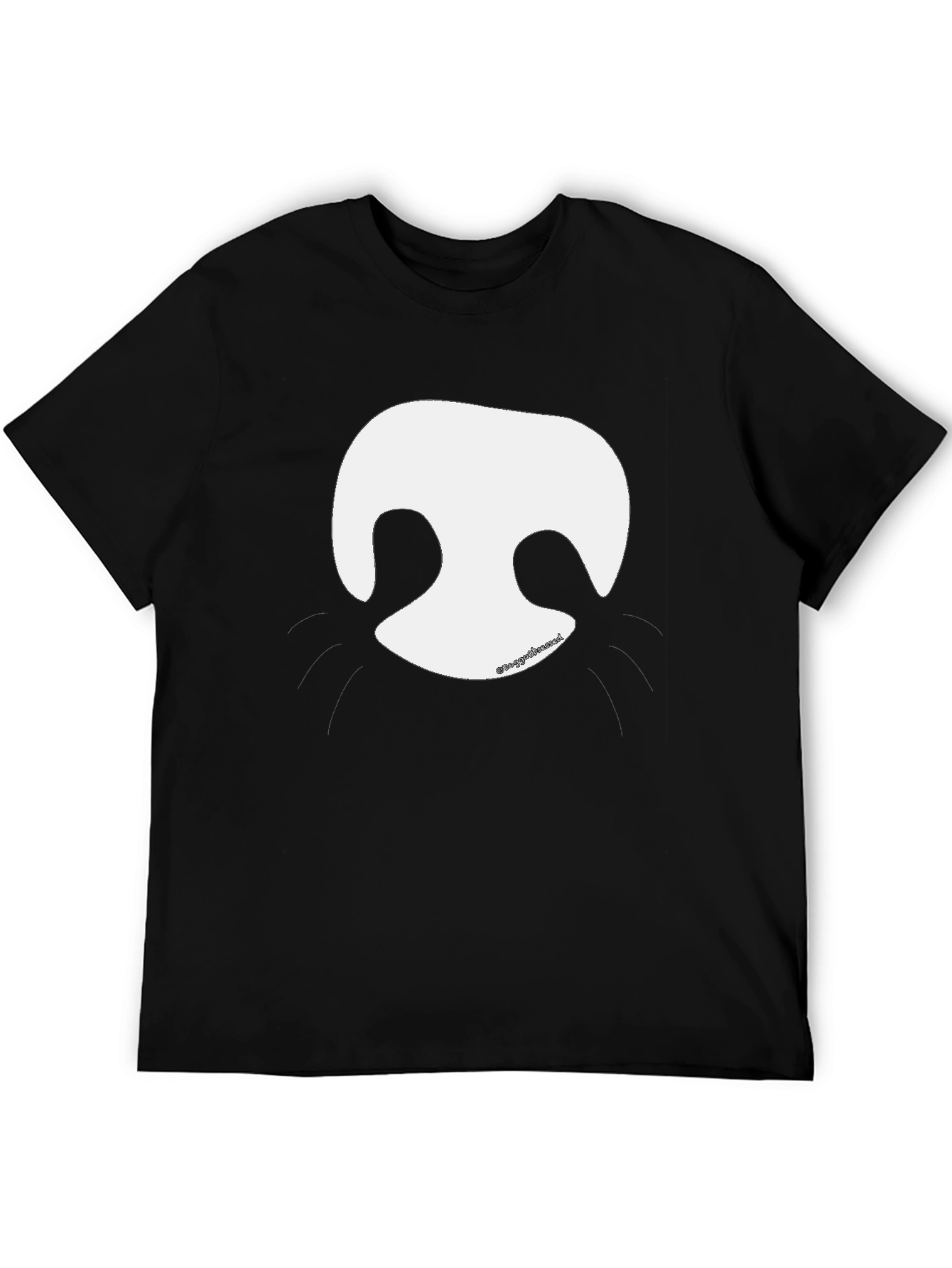 Dog Nose Graphic Tee - Black Casual T-Shirt