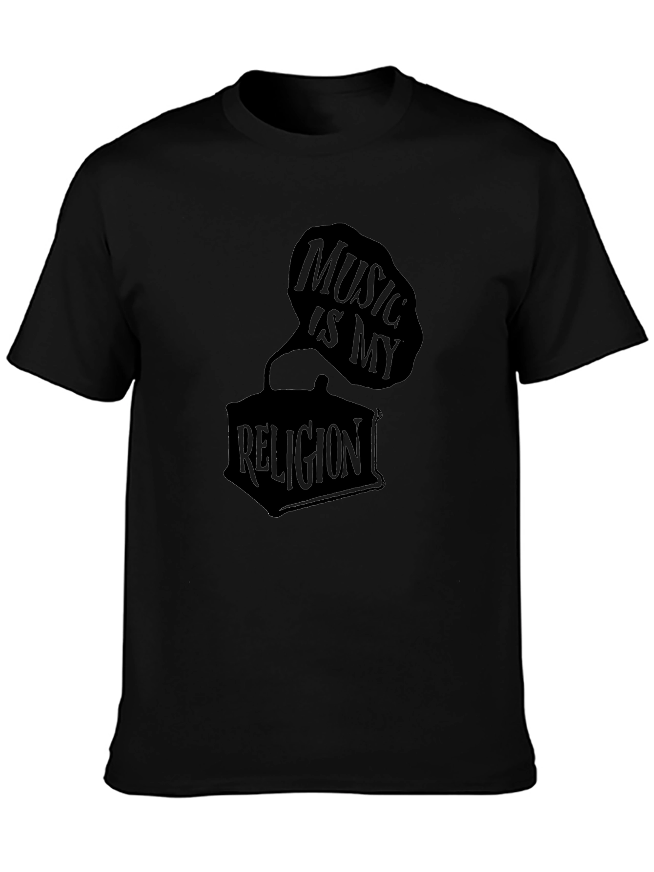 Music is My Religion T-Shirt - Classic Black Tee