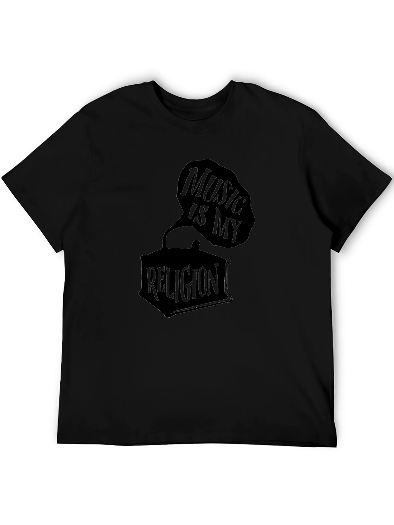 Music is My Religion T-Shirt - Classic Black Tee