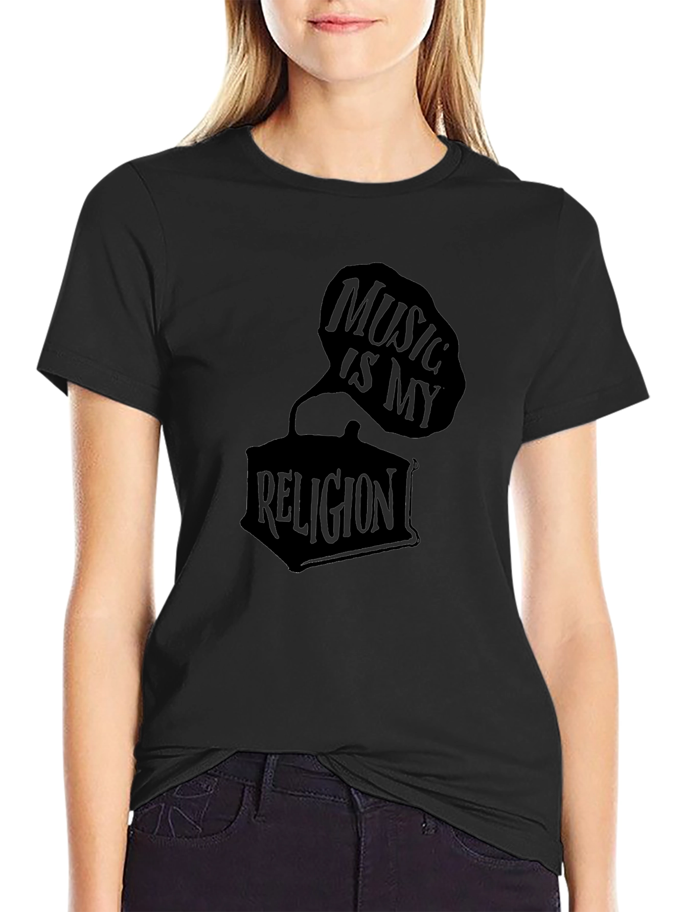 Music is My Religion T-Shirt - Classic Black Tee