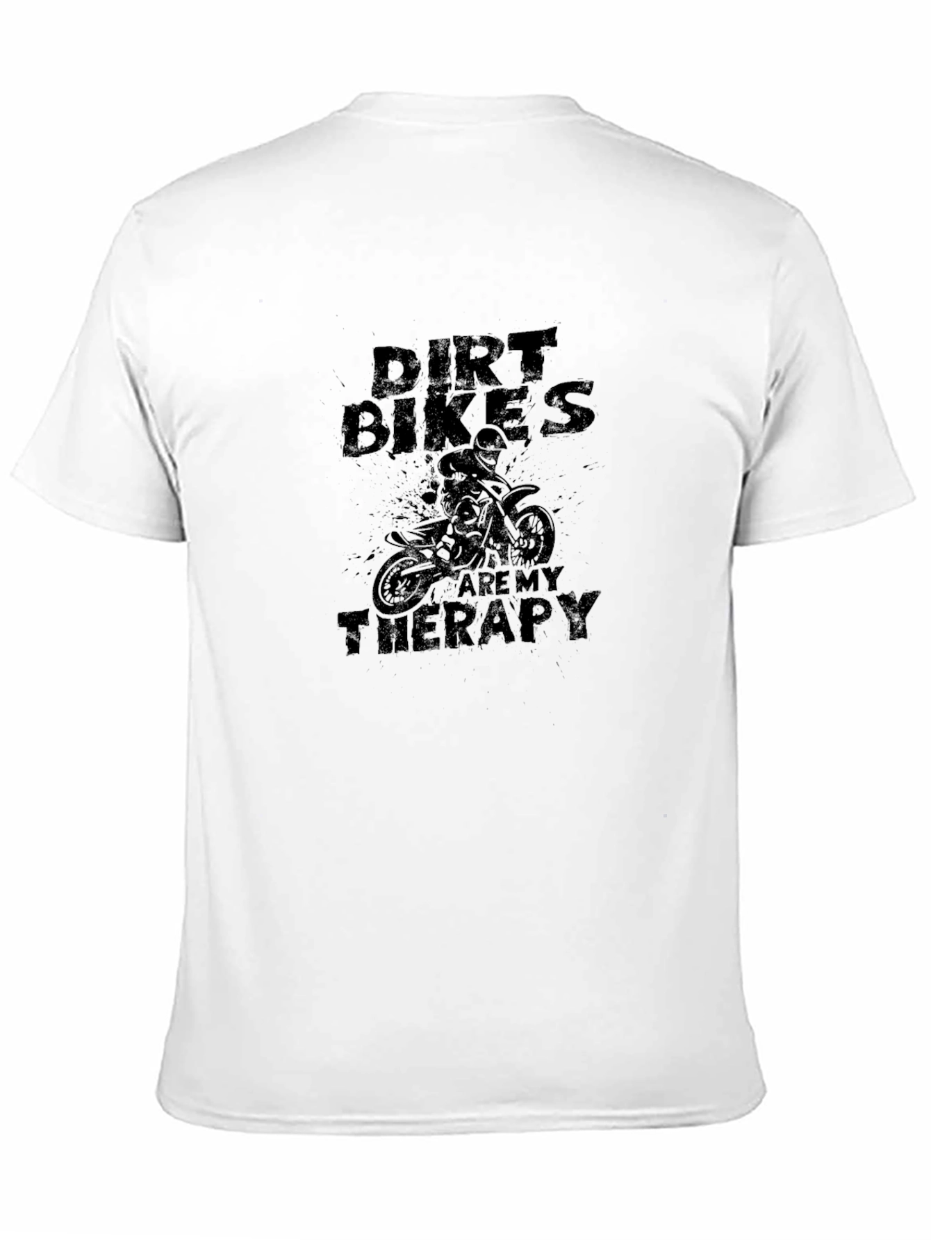 Dirt Bikes Therapy Black Graphic Tee