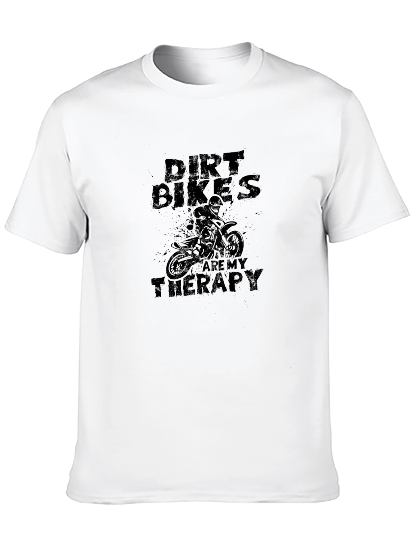 Dirt Bikes Therapy Black Graphic Tee