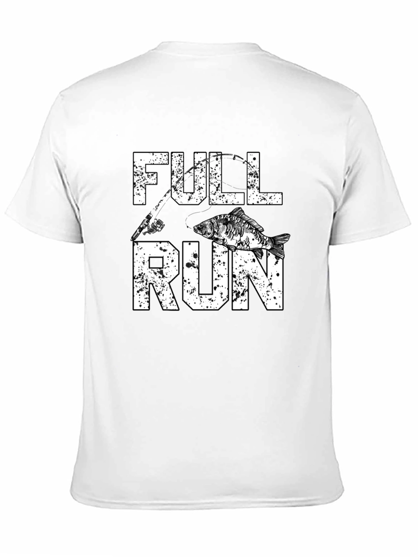 Full Run Fishing Graphic T-Shirt