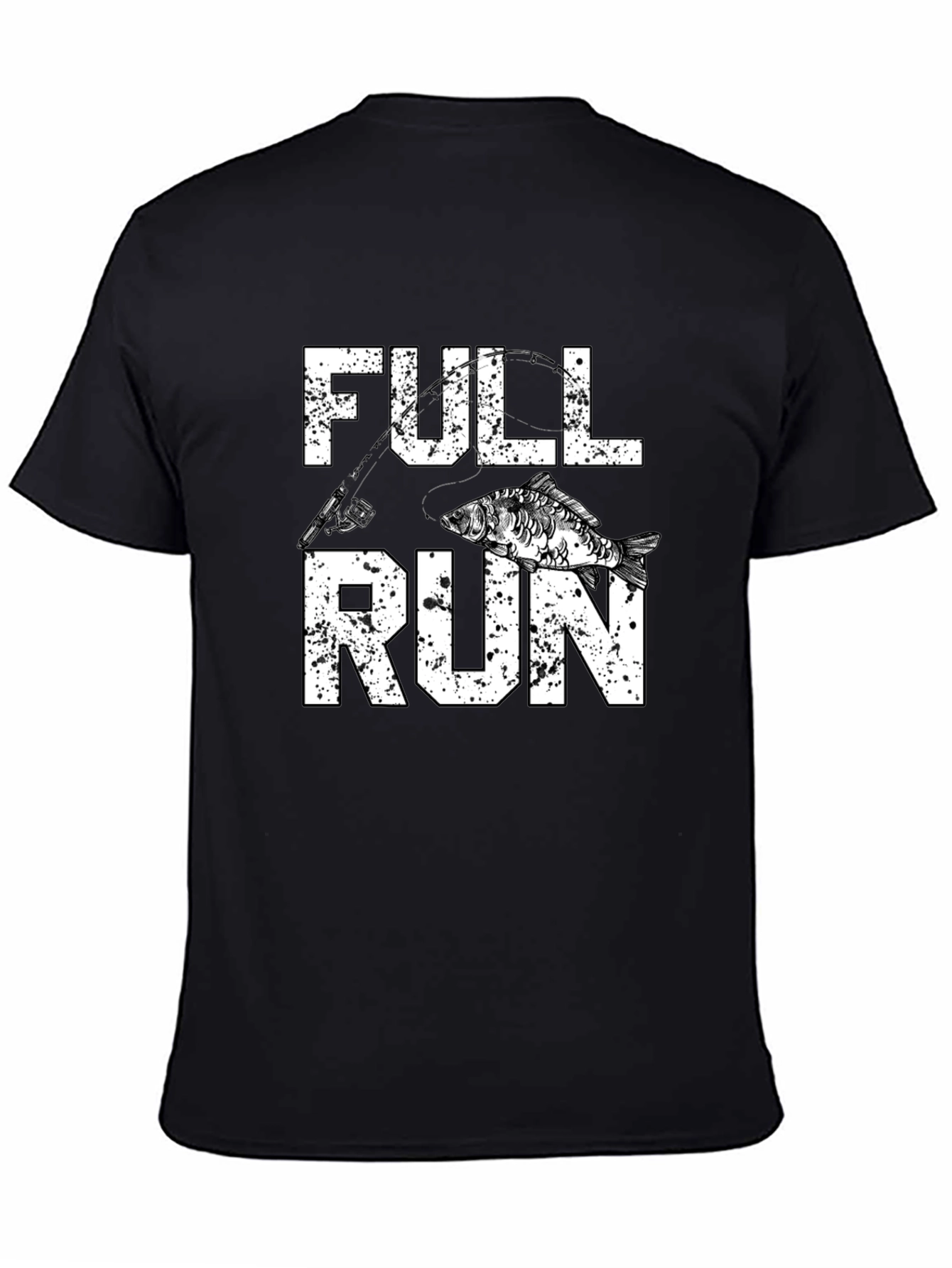 Full Run Fishing Graphic T-Shirt