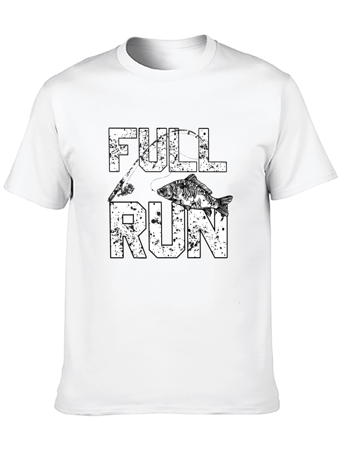 Full Run Fishing Graphic T-Shirt