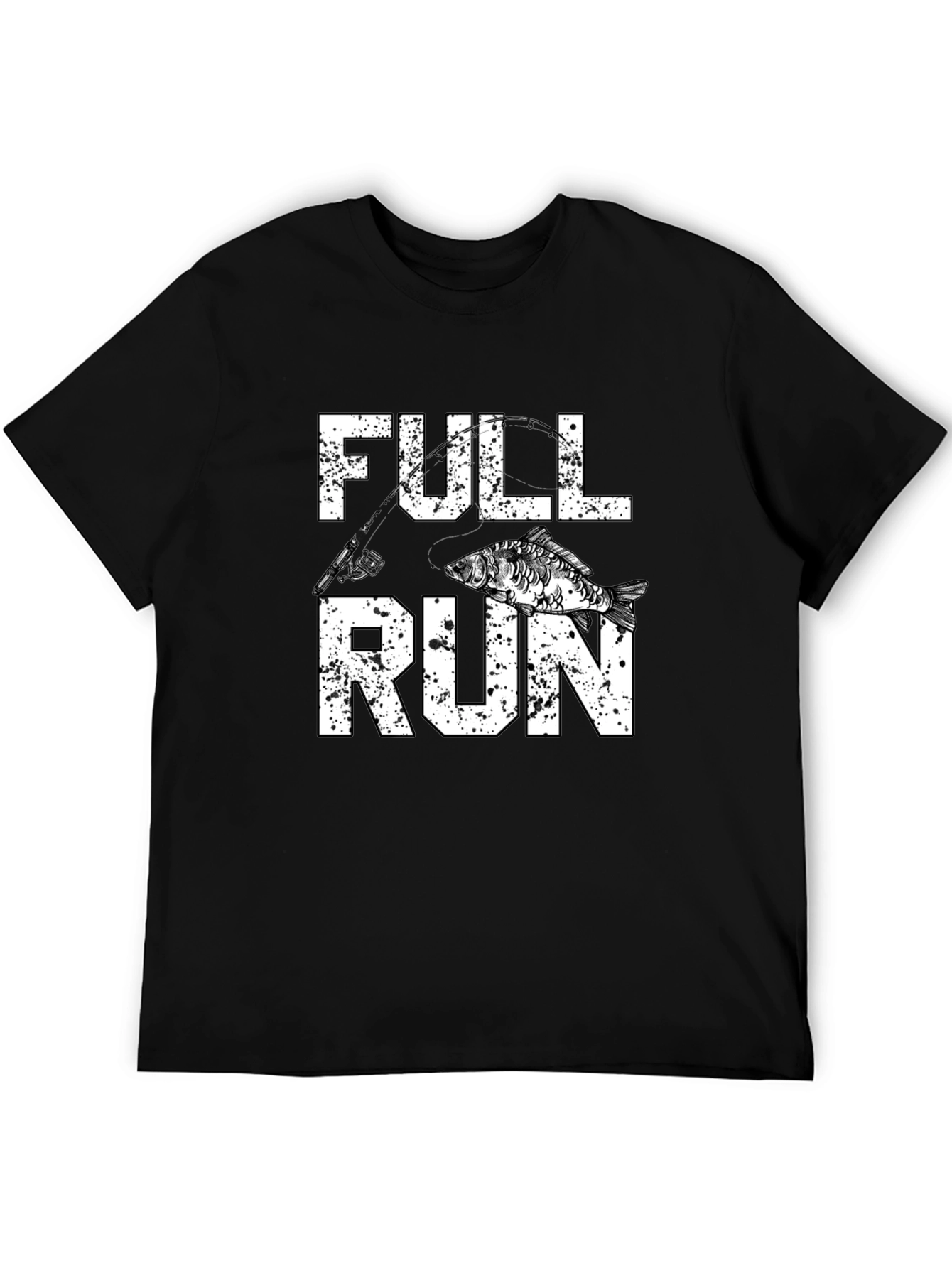 Full Run Fishing Graphic T-Shirt