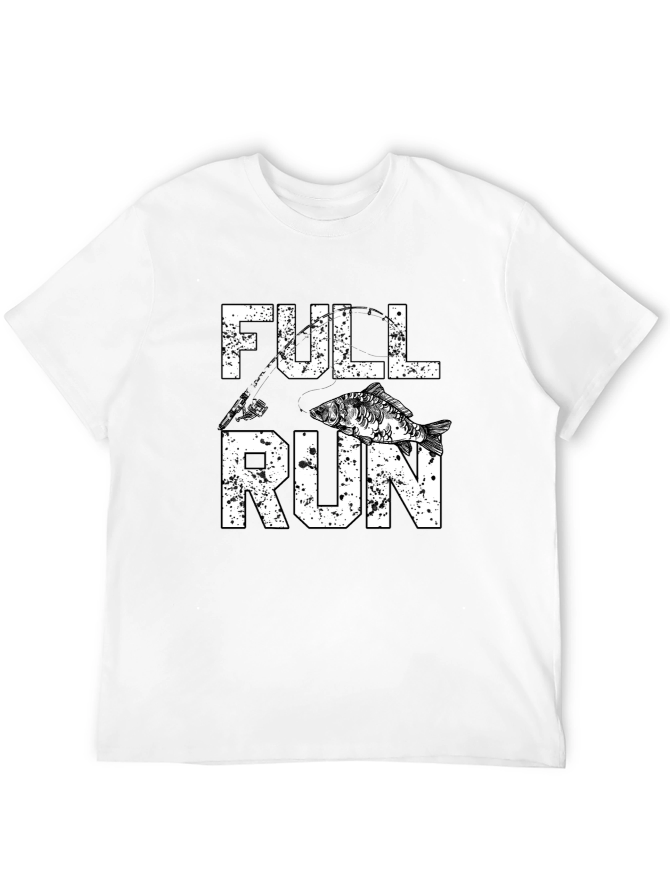 Full Run Fishing Graphic T-Shirt