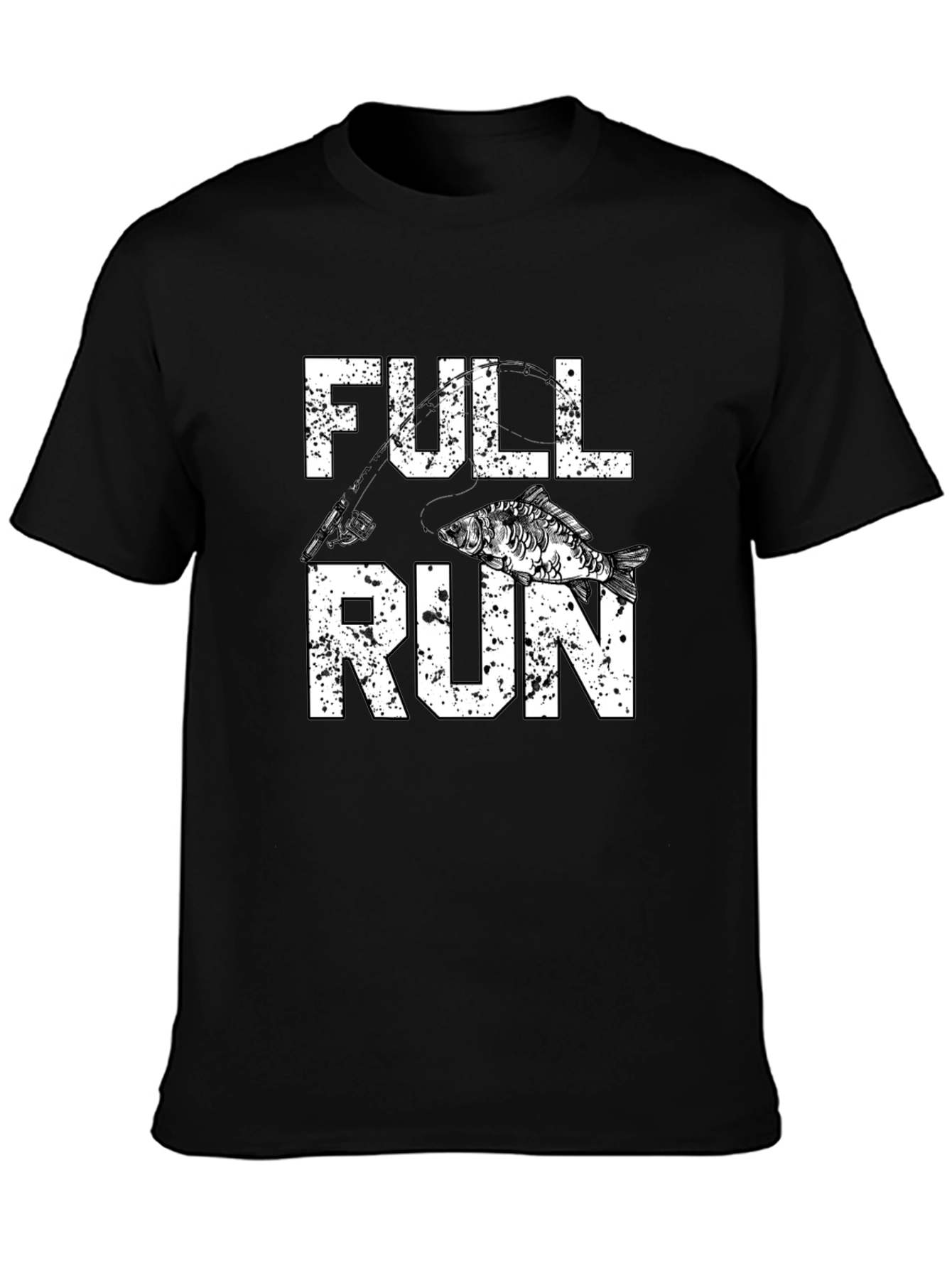 Full Run Fishing Graphic T-Shirt