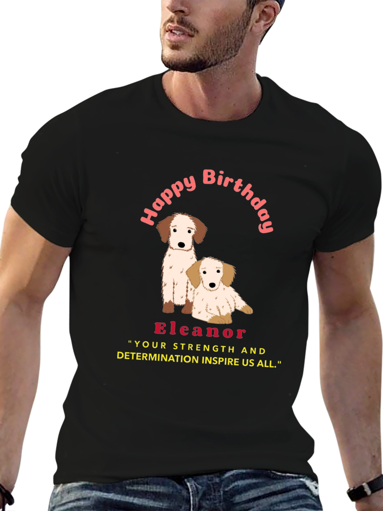 Personalized Happy Birthday Dog T-Shirt